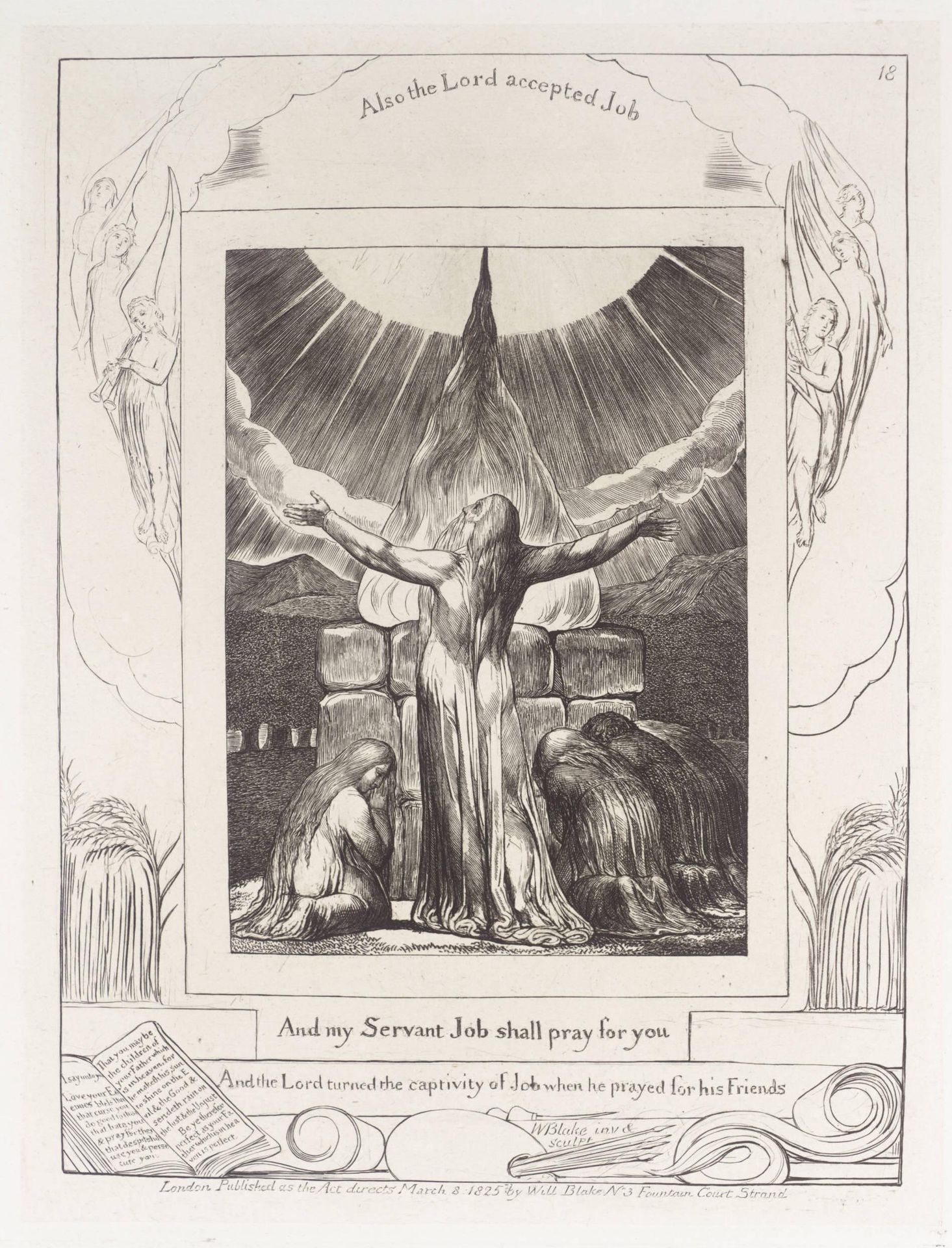 Job’s Sacrifice by William Blake