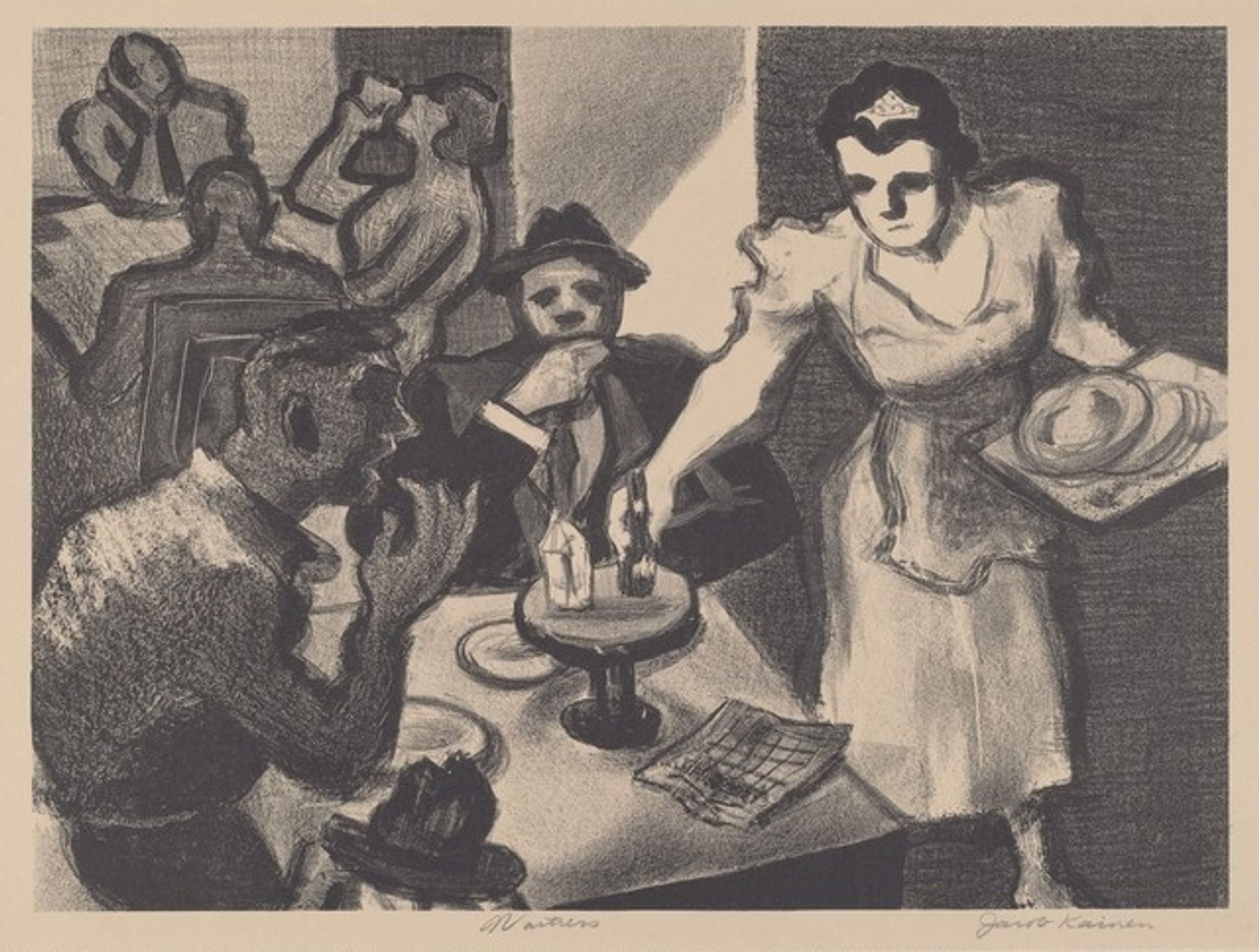 Waitress by Jacob Kainen