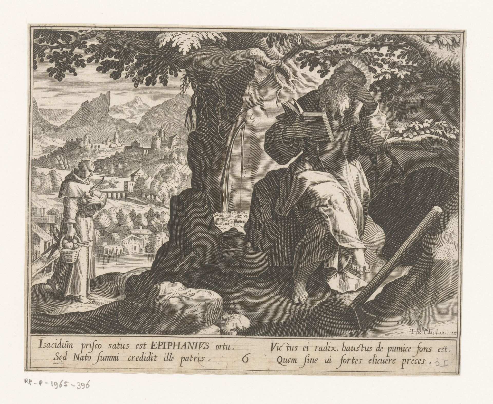 Epiphanius als kluizenaar by Charles van Boeckel