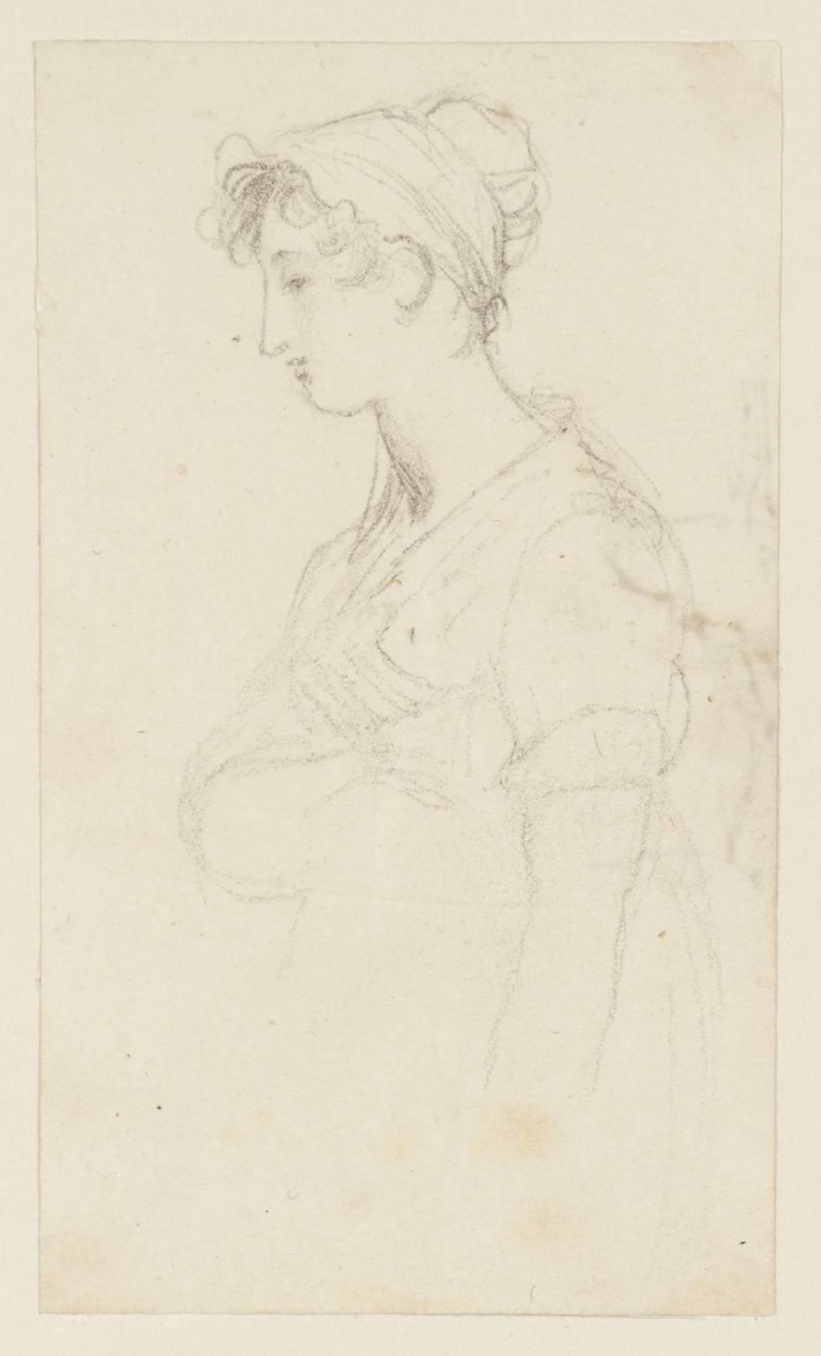 A Girl Half Length in Profile to Left by Sir David Wilkie