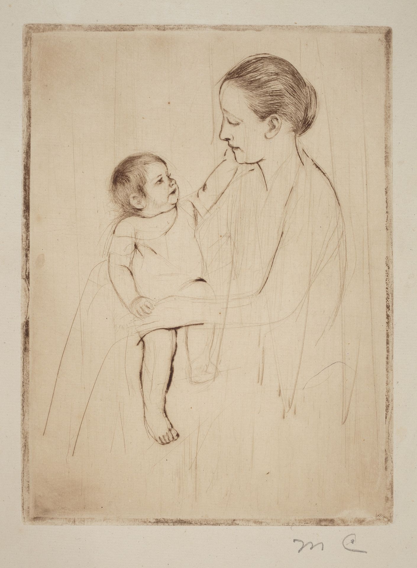 The Caress by Mary Cassatt