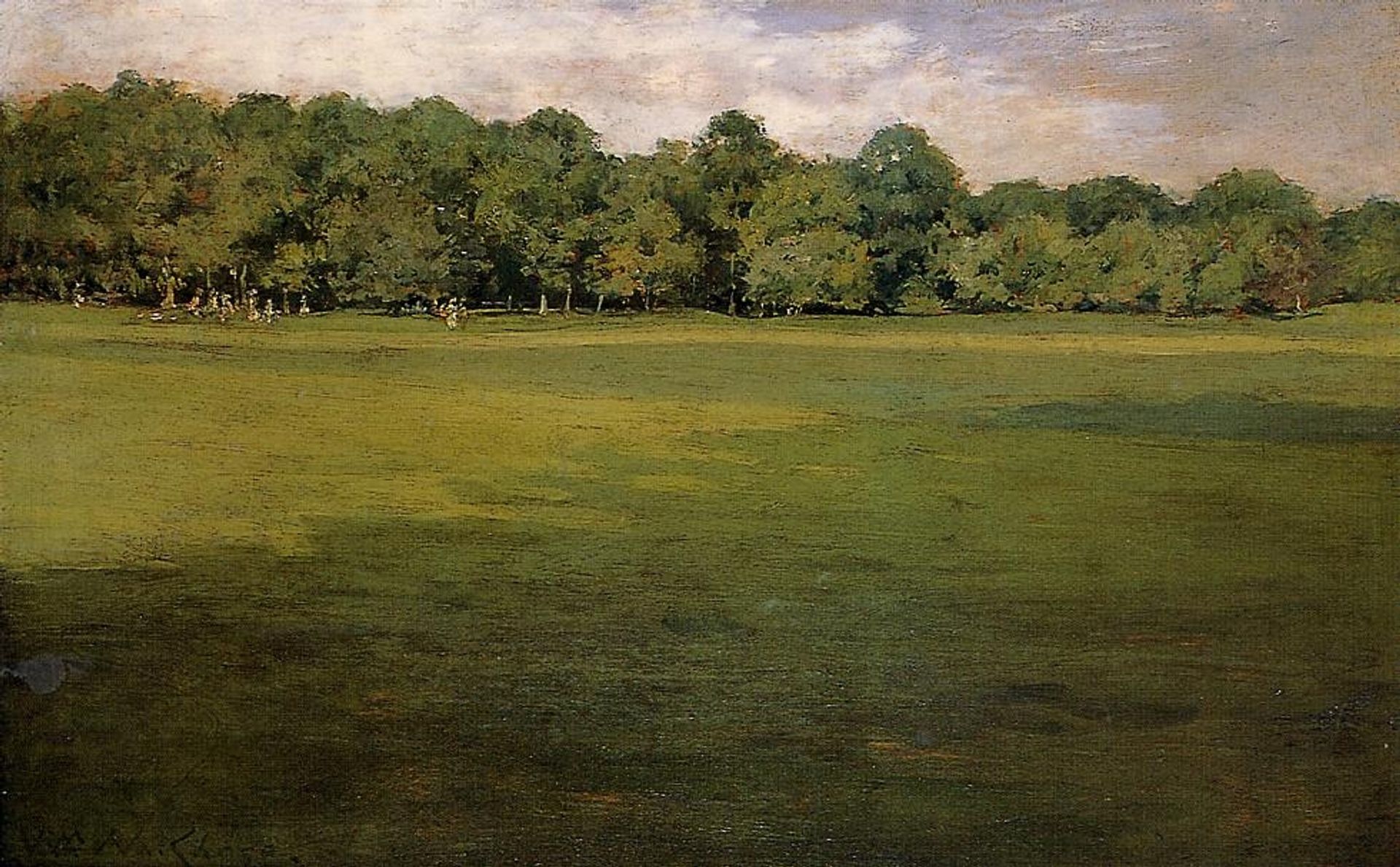 Prospect Park, aka Croquet Lawn Prospect Park by William Merritt Chase