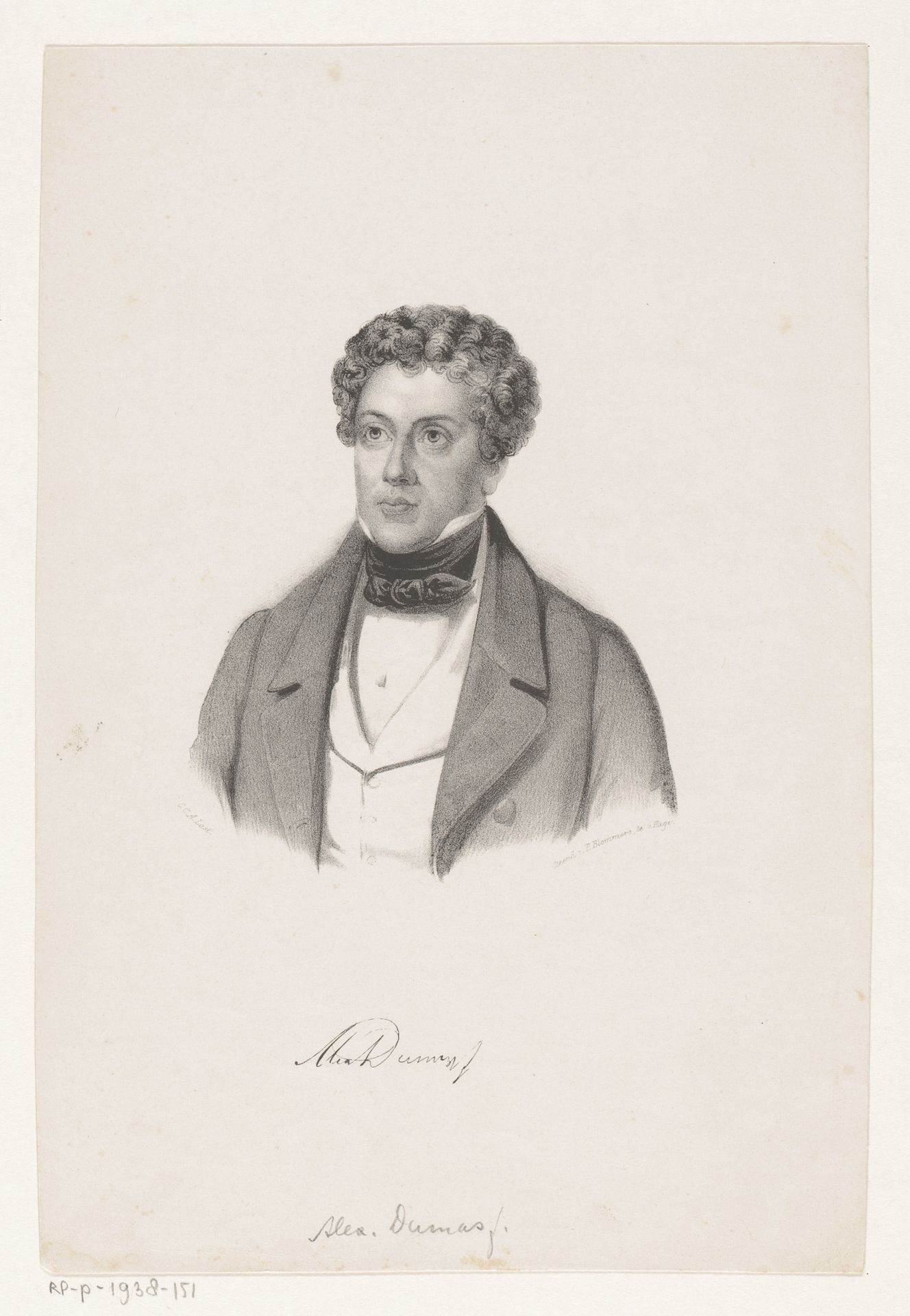 Portret van Alexandre Dumas père by Carel Christiaan Antony Last