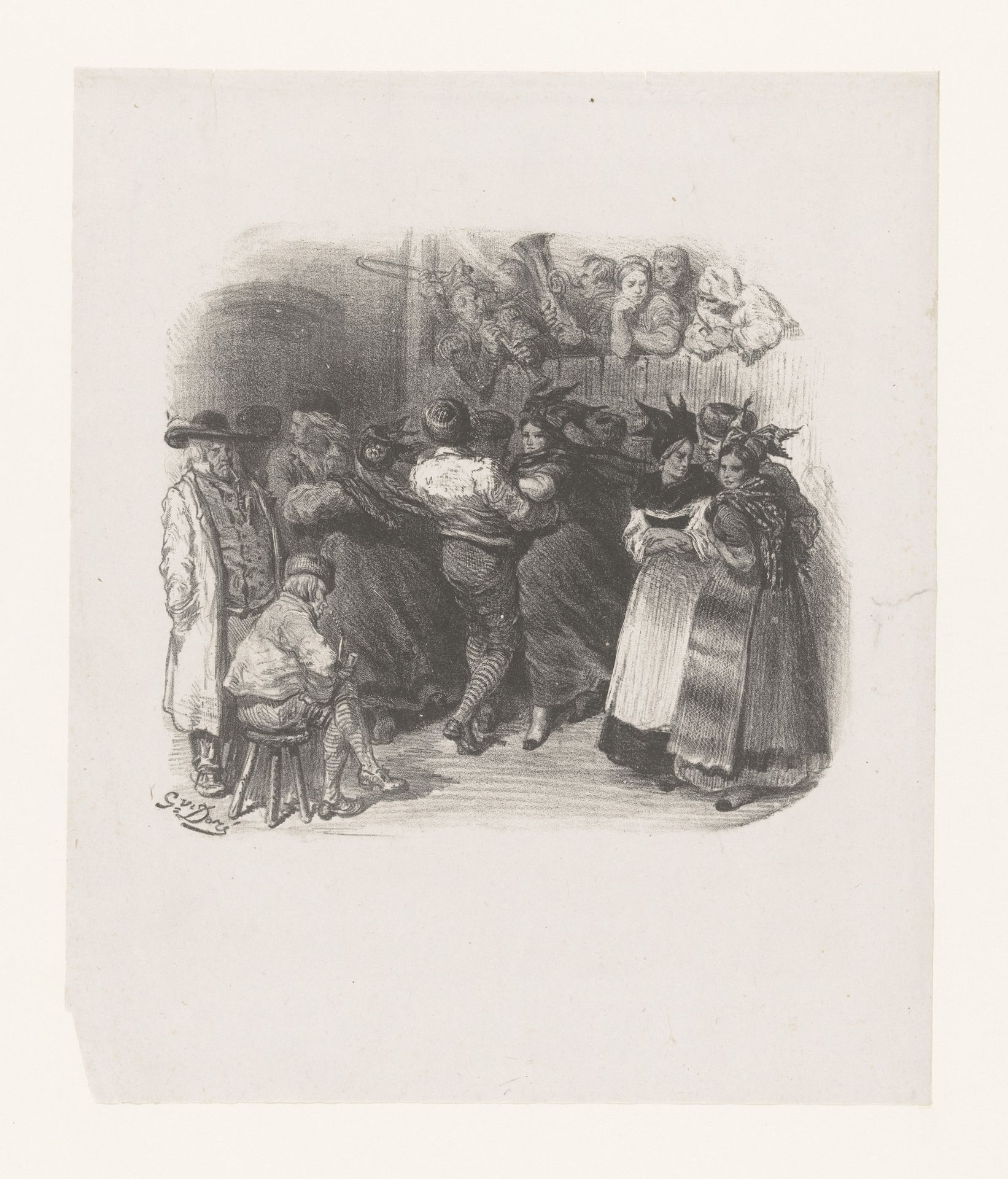 Dansfeest in de Elzas by Gustave Dore