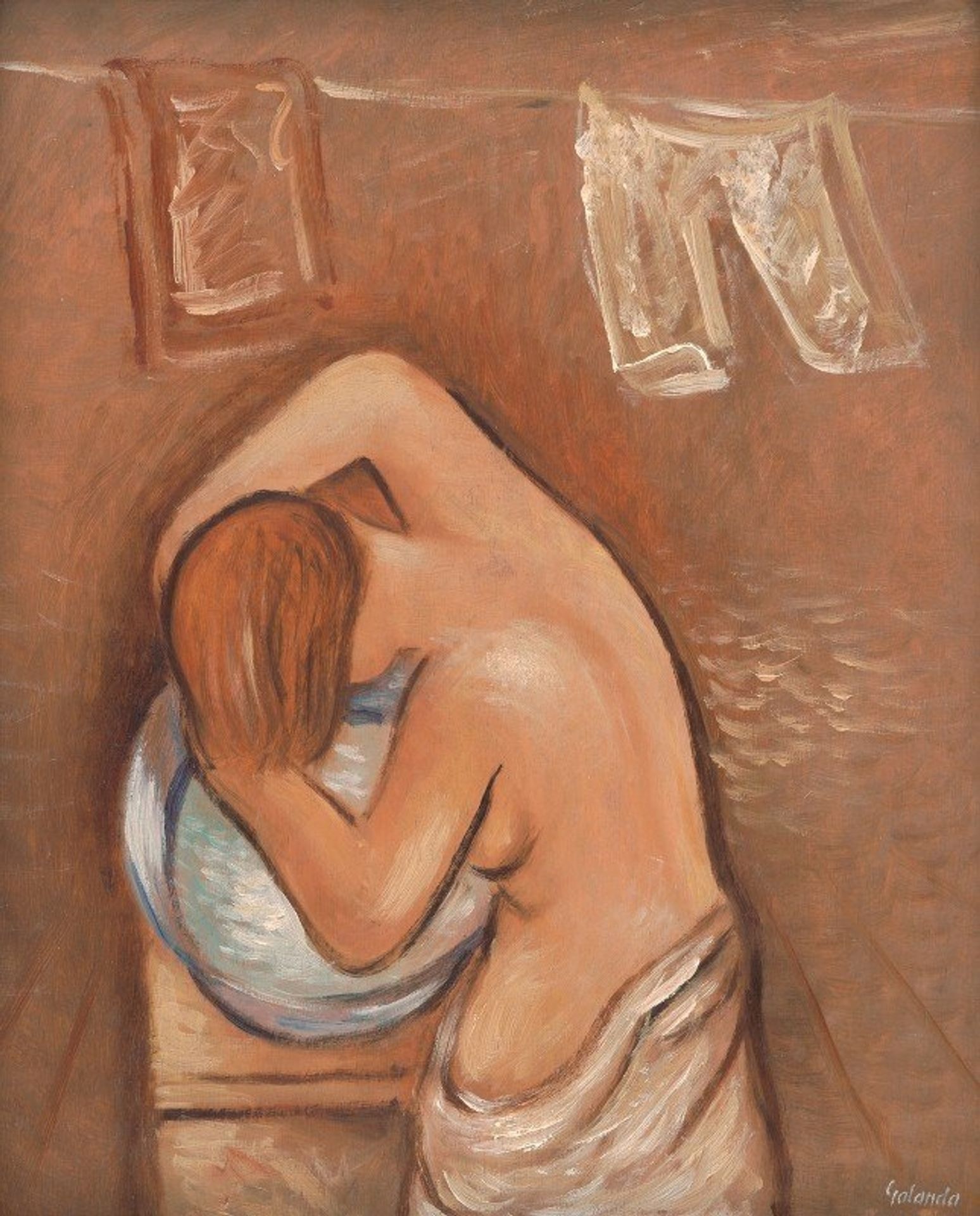 Washing Hair by Mikuláš Galanda