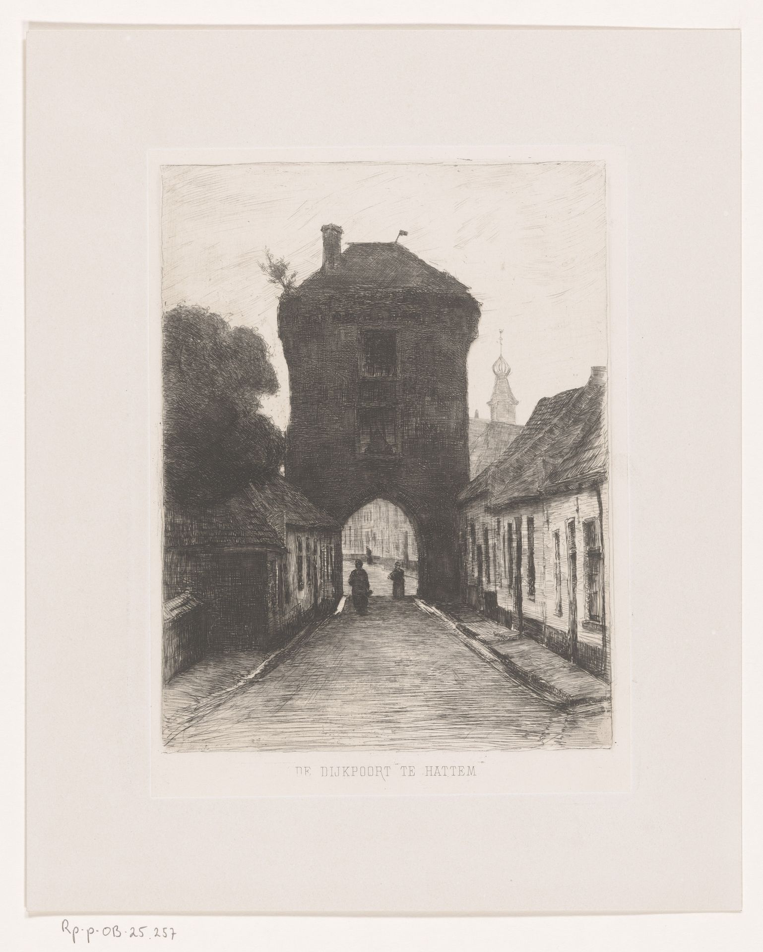 Gezicht op de Dijkpoort, te Hattem by Jan Hillebrand Wijsmuller