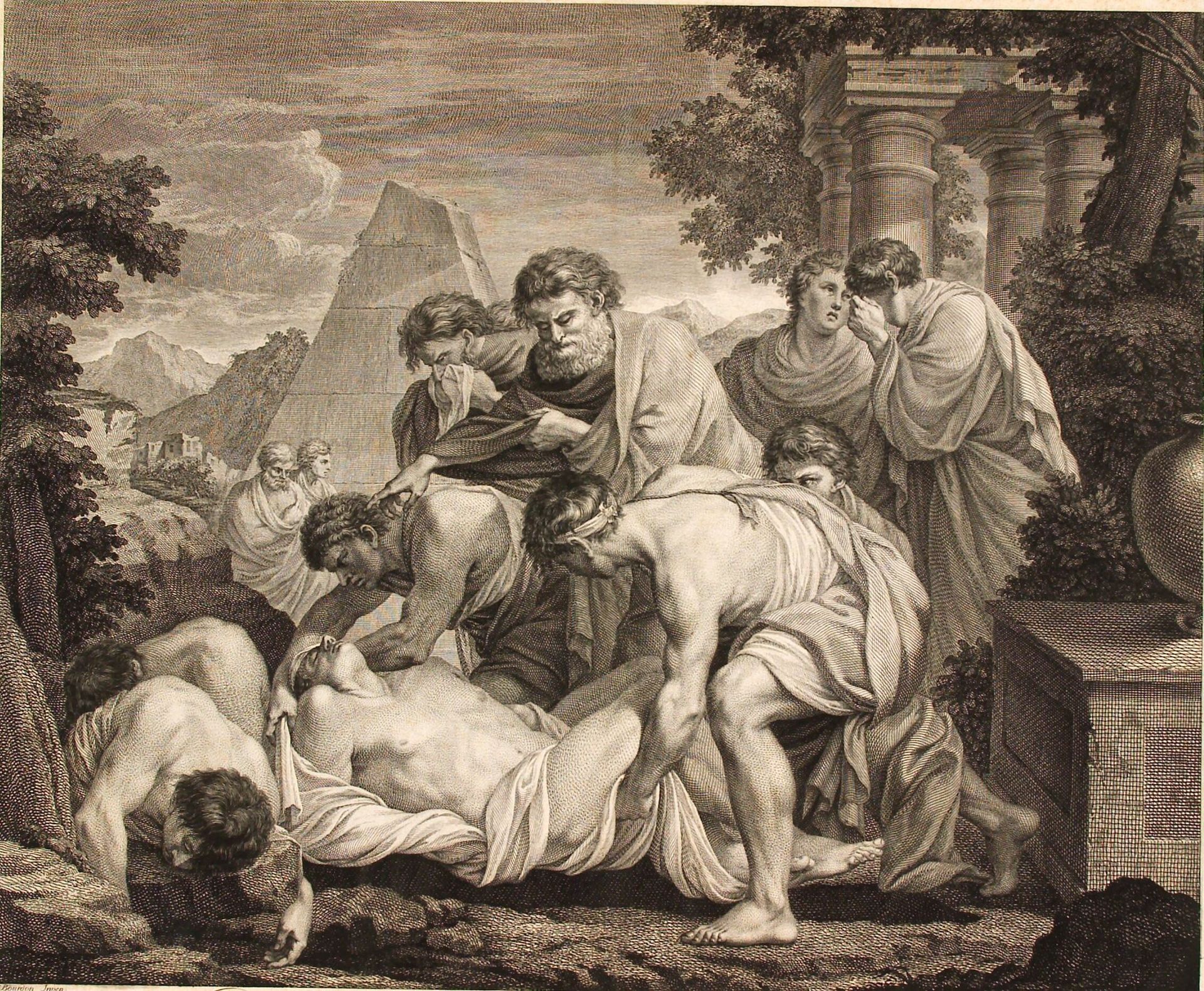 Tobias lader i pestens tid de døde begrave by J.F. Clemens