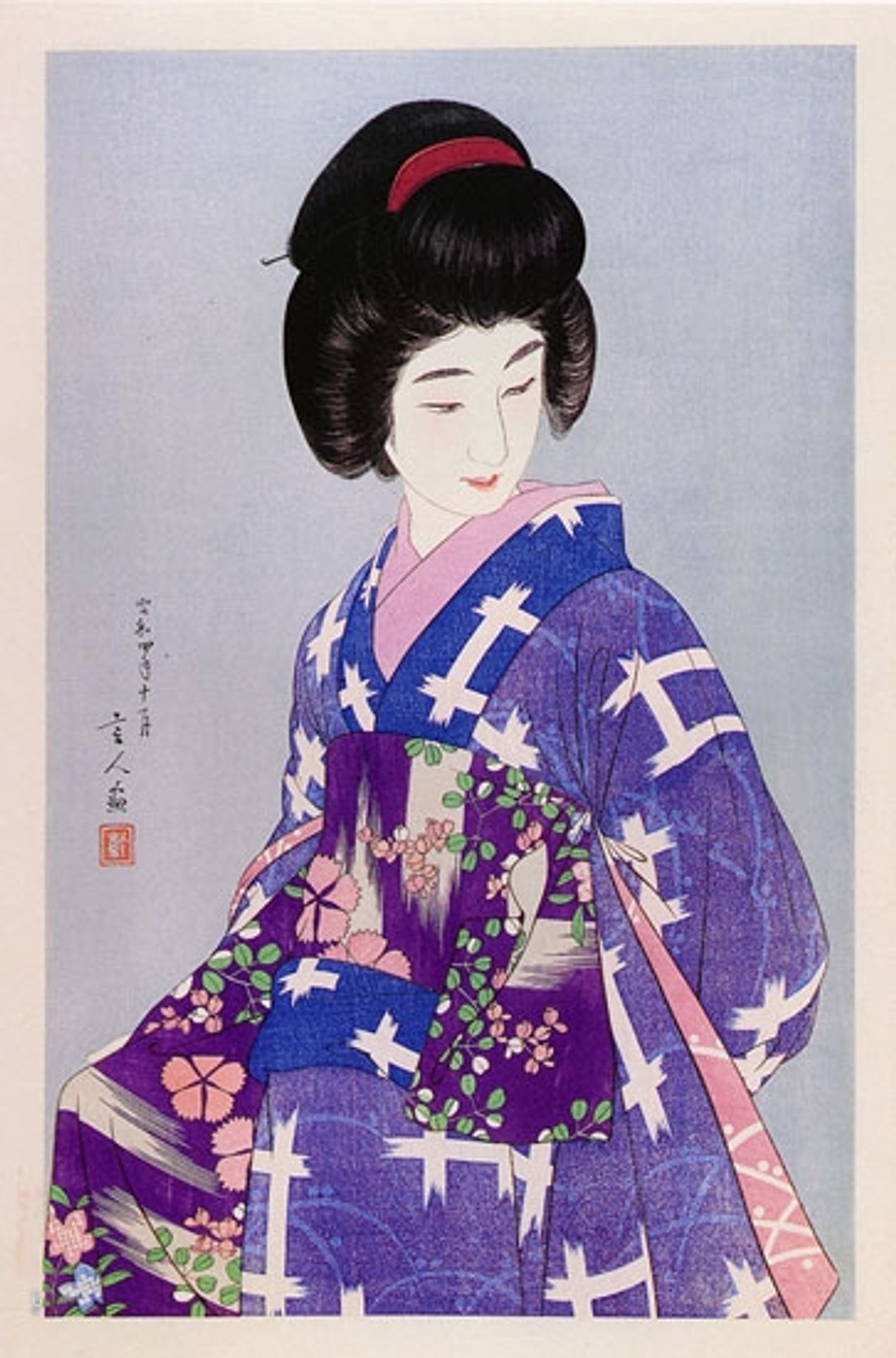 Preparing Her Sash by Torii Kotondo