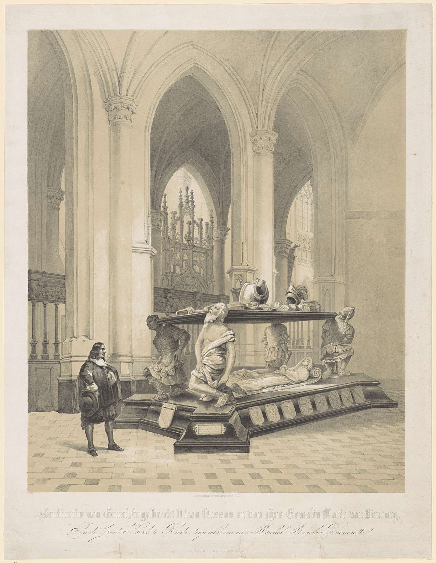 Grafmonument voor Engelbrecht II, graaf van Nassau-Dillenburg-Breda, 1504 by Frederik Lodewijk Huygens