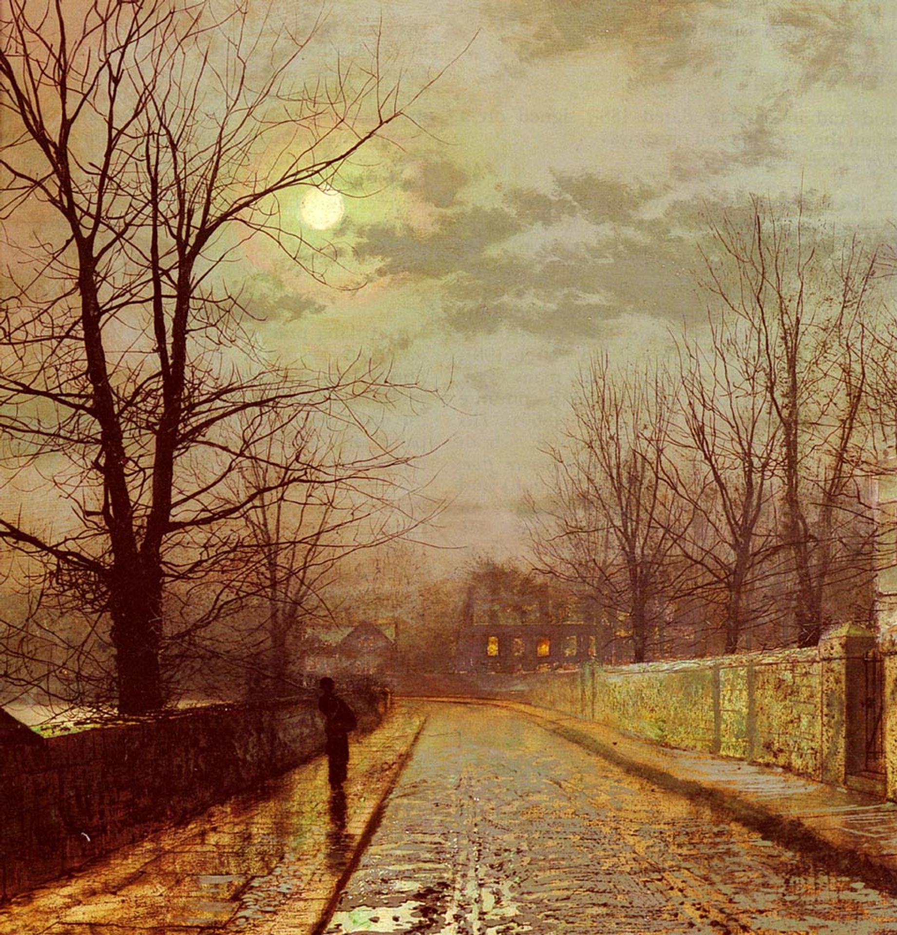 Lane In Cheshire by John Atkinson Grimshaw