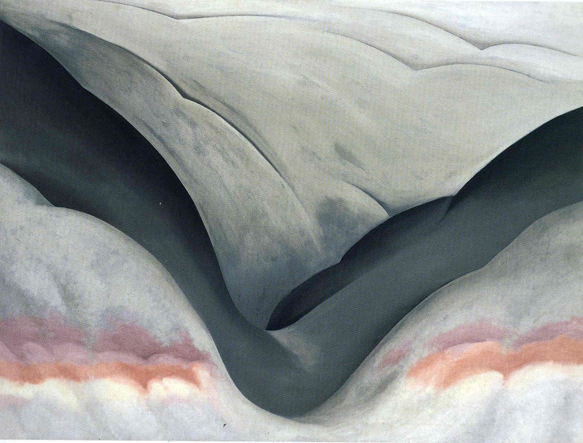 Black Place, Grey and Pink by Georgia O'Keeffe