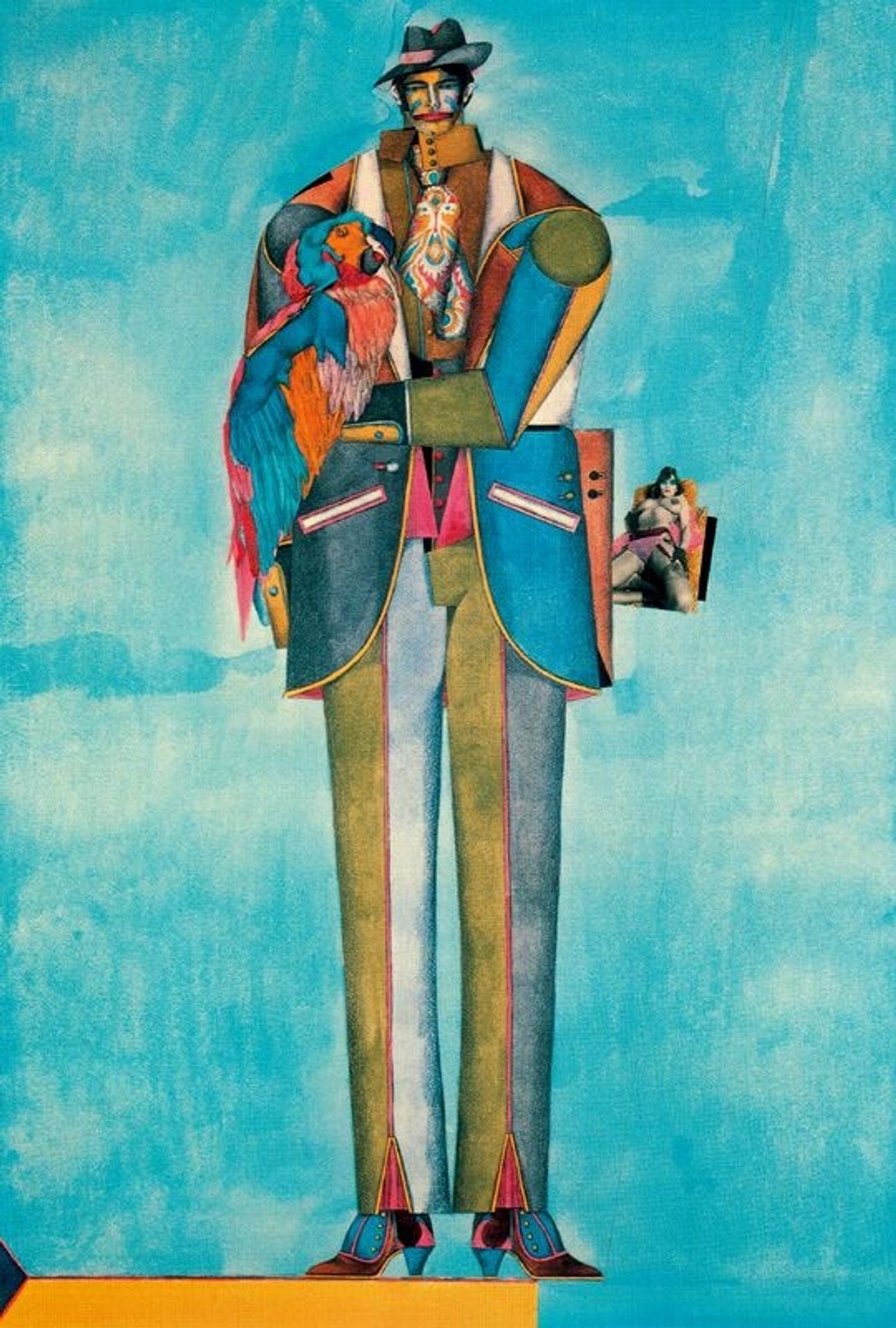 Man with Parrot by Richard Lindner