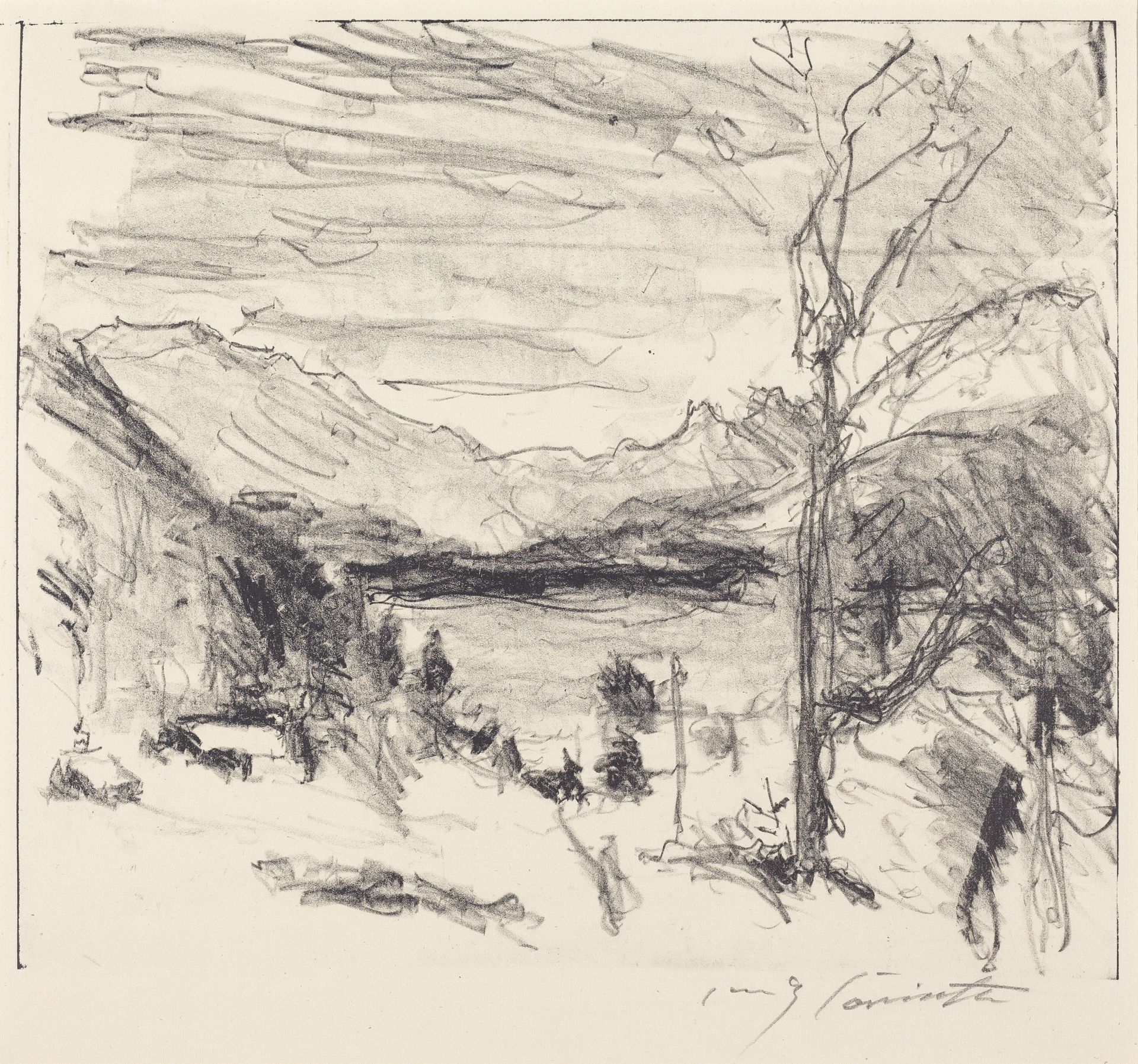 Walchensee im Nebel (Walchensee in Fog) by Lovis Corinth