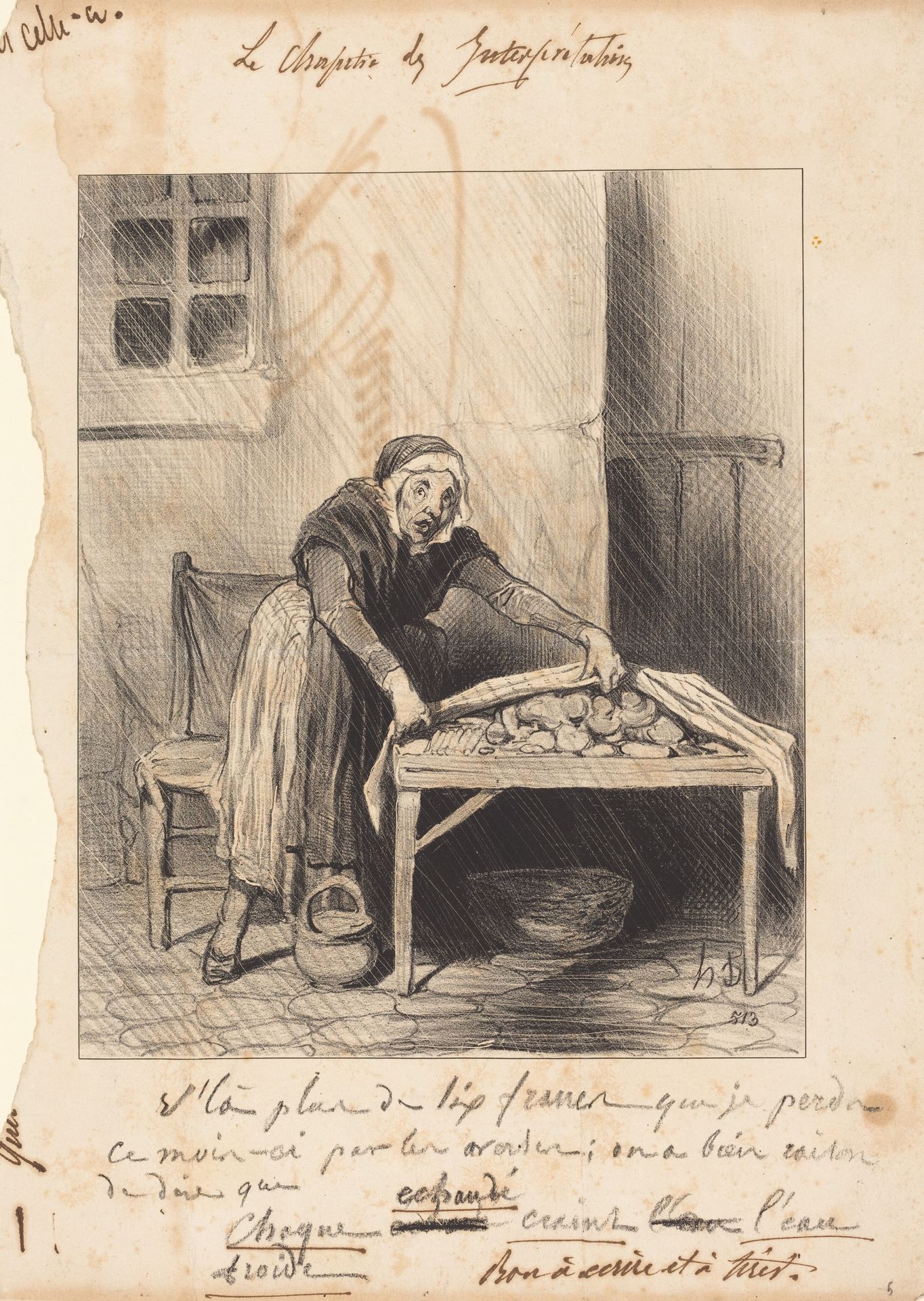 V'la plus de six francs que je perds... by Honoré Daumier