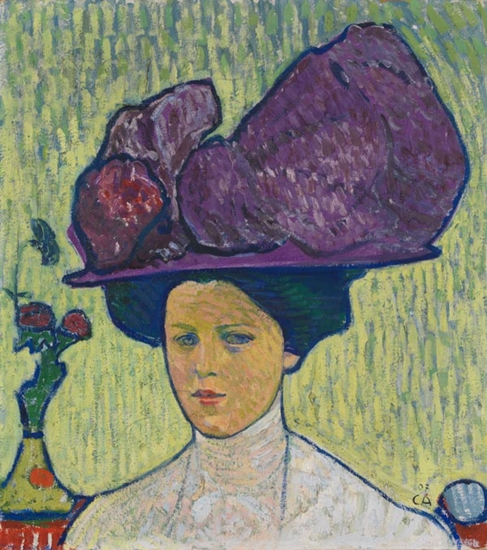 The Violet Hat by Cuno Amiet