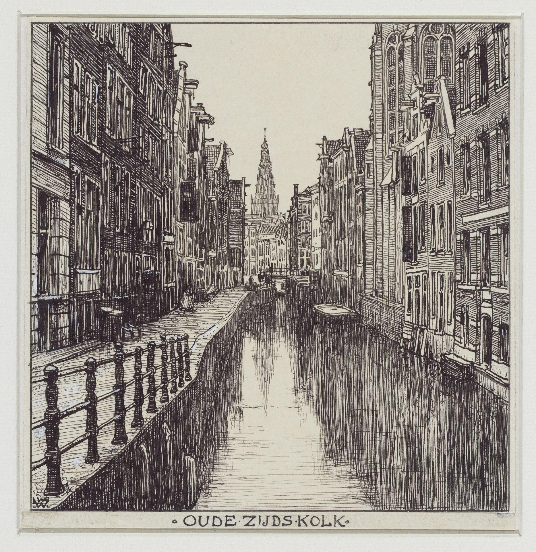 Oude Zijds Kolk te Amsterdam by Willem Wenckebach