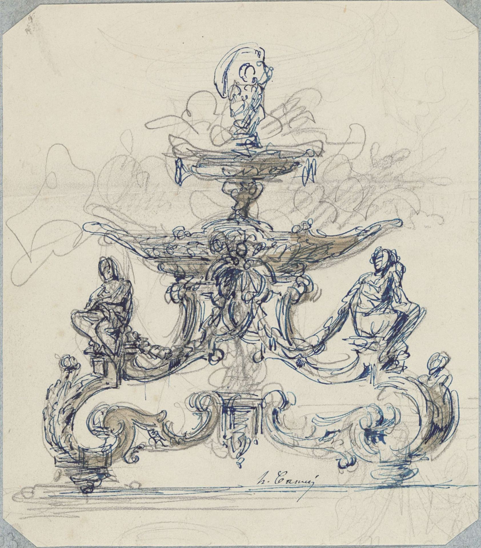 Ontwerp voor een tafelstuk of jardinière by Henri Cameré