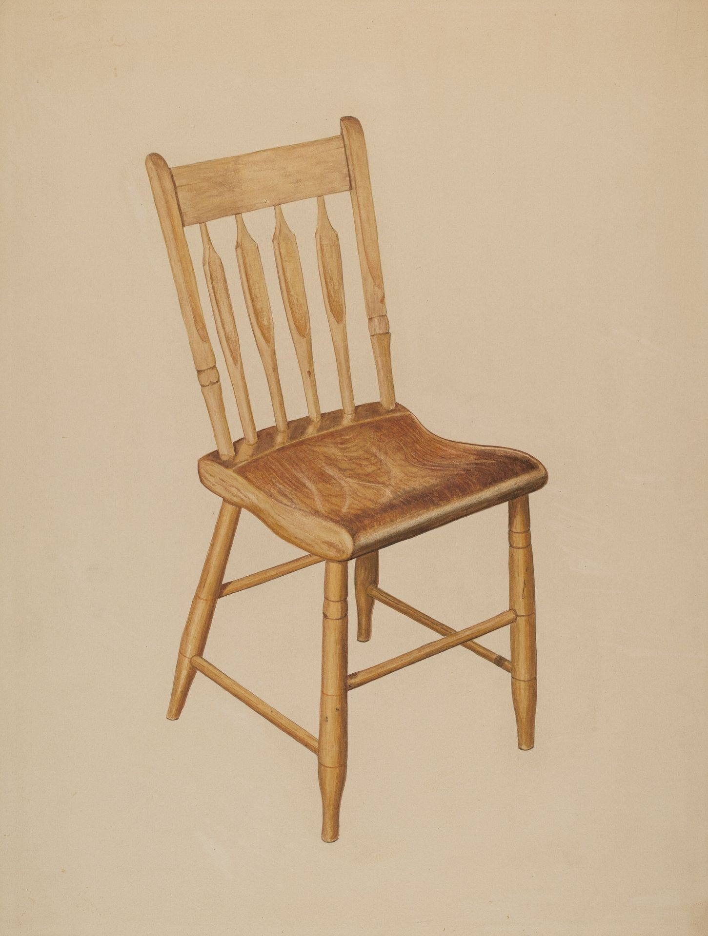 Kitchen Chair (plank bottom) by Sydney Roberts