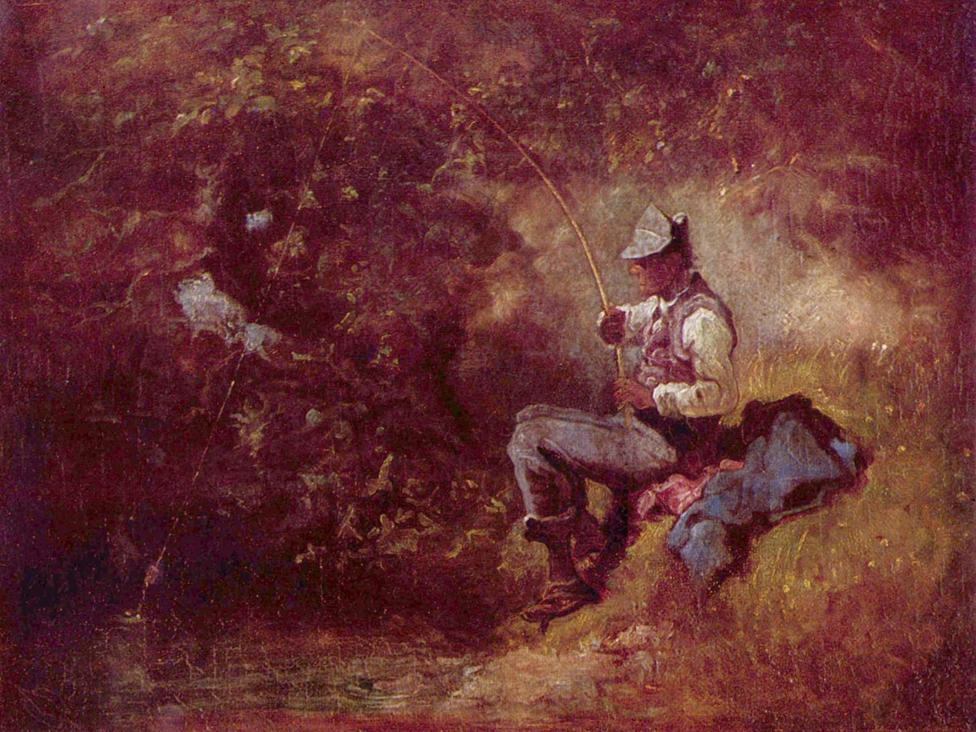 The fisherman by Carl Spitzweg