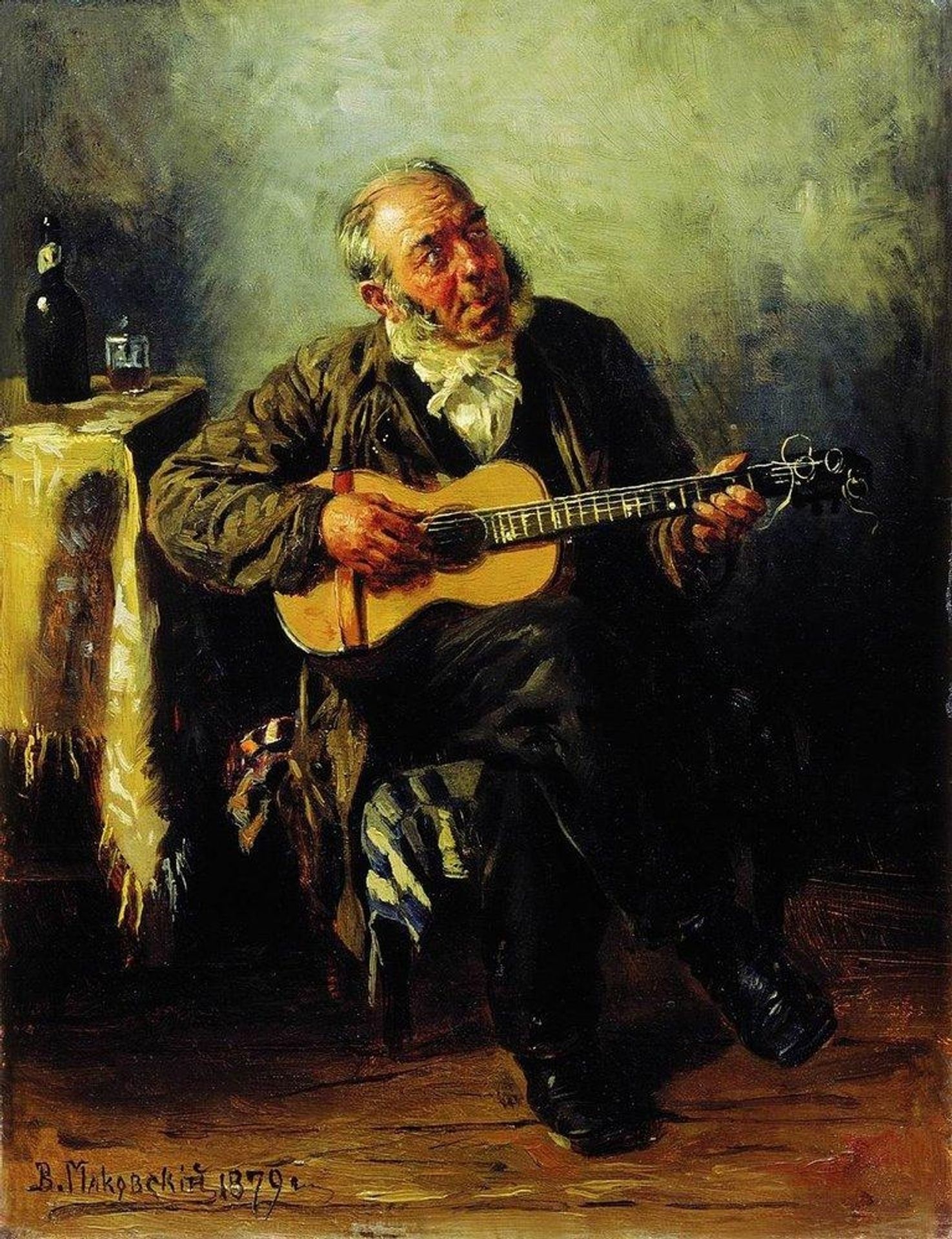 Guitar player by Vladimir Makovsky