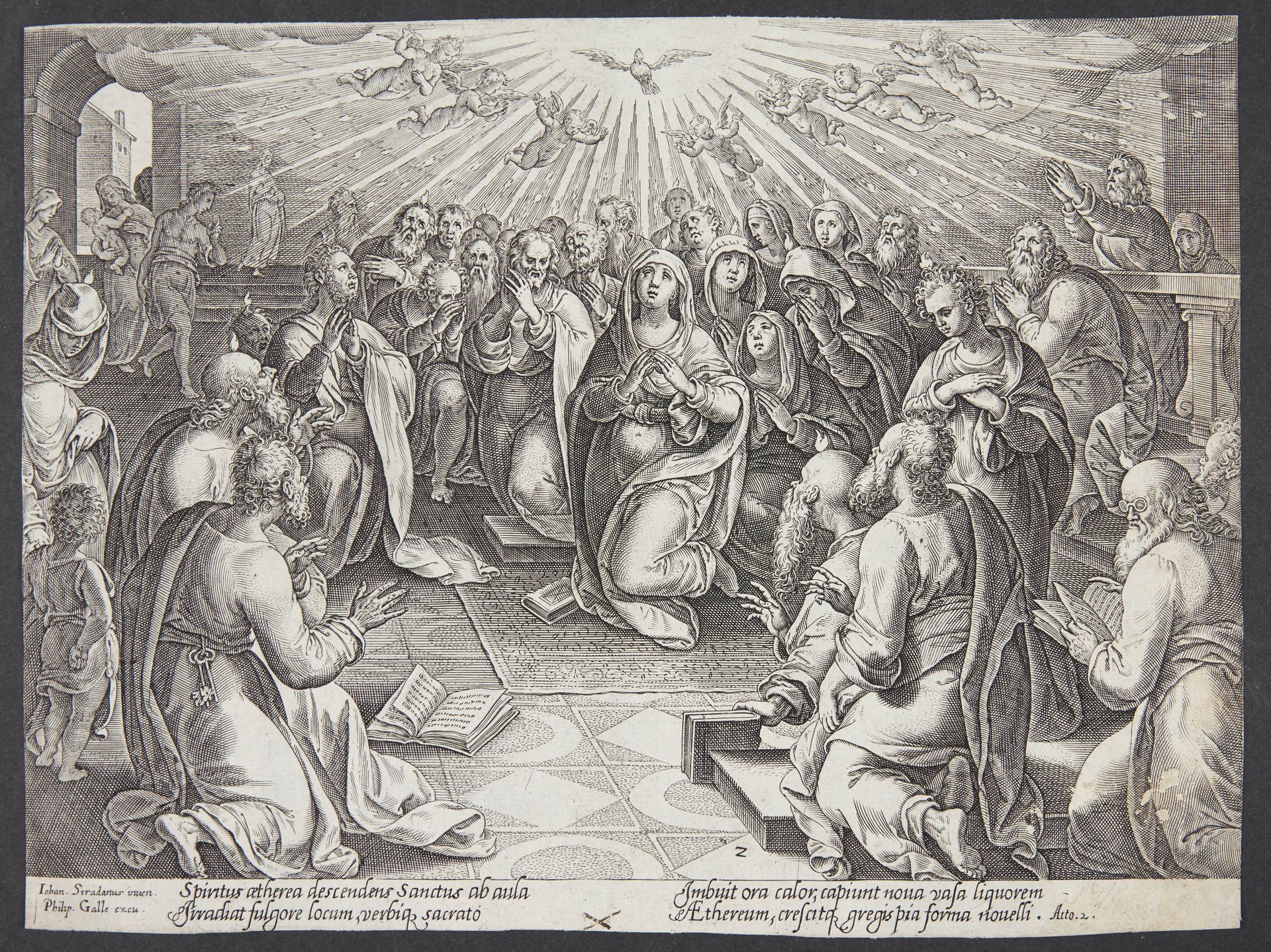 The descent of the Holy Ghost by Philips Galle