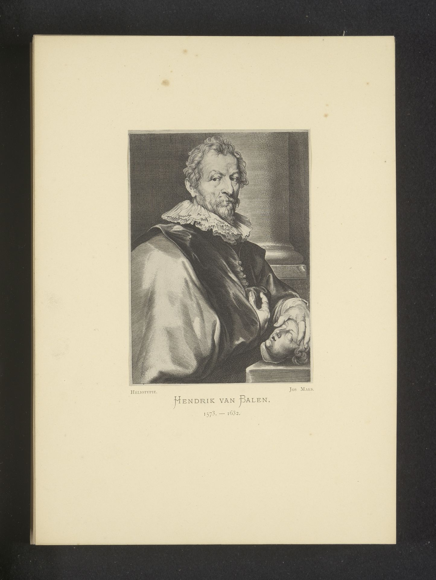 Reproductie van een gravure van een portret van Hendrik van Balen door Paulus Pontius by Joseph Maes