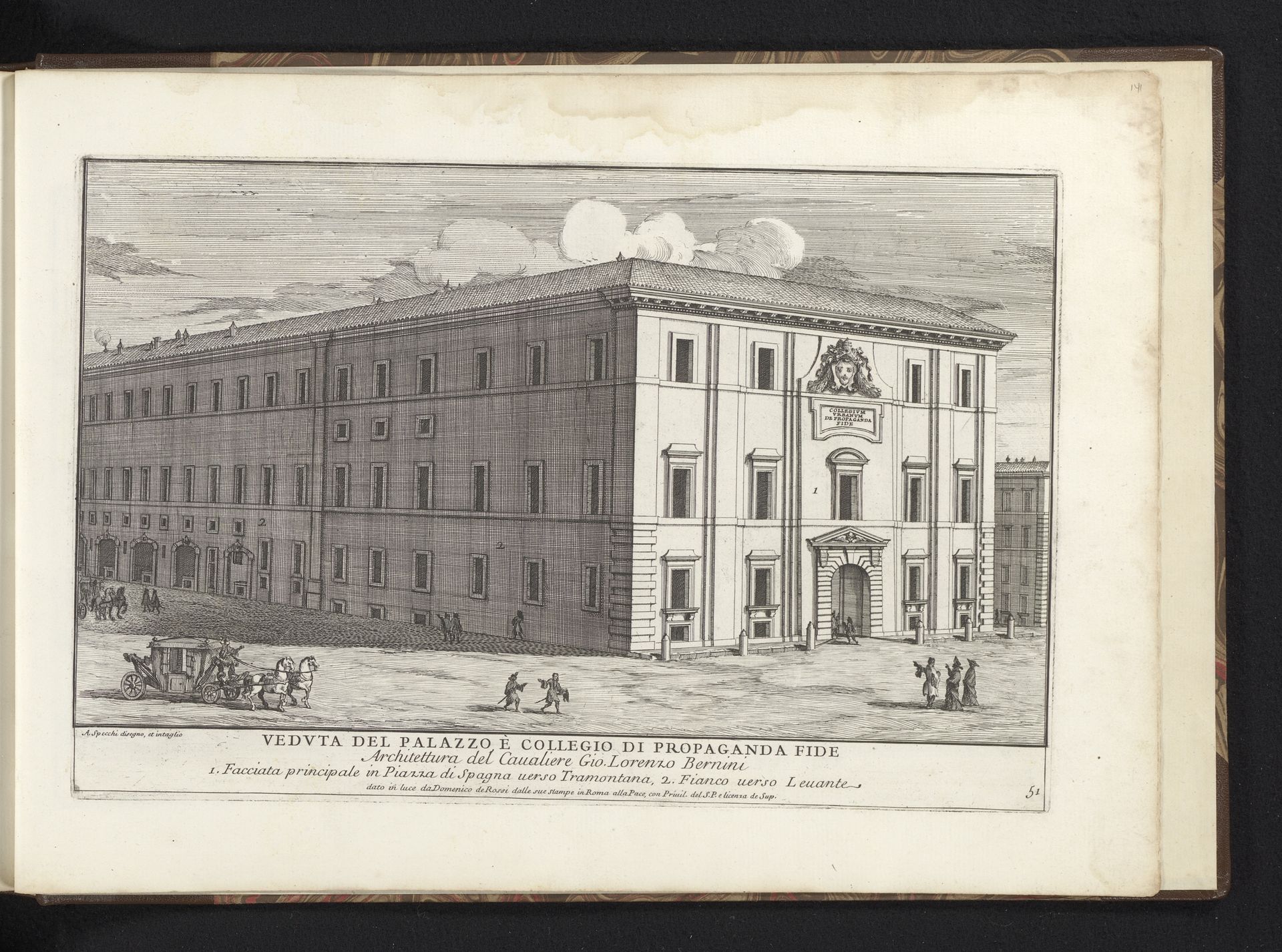 Collegio de Propaganda Fide te Rome by Alessandro Specchi