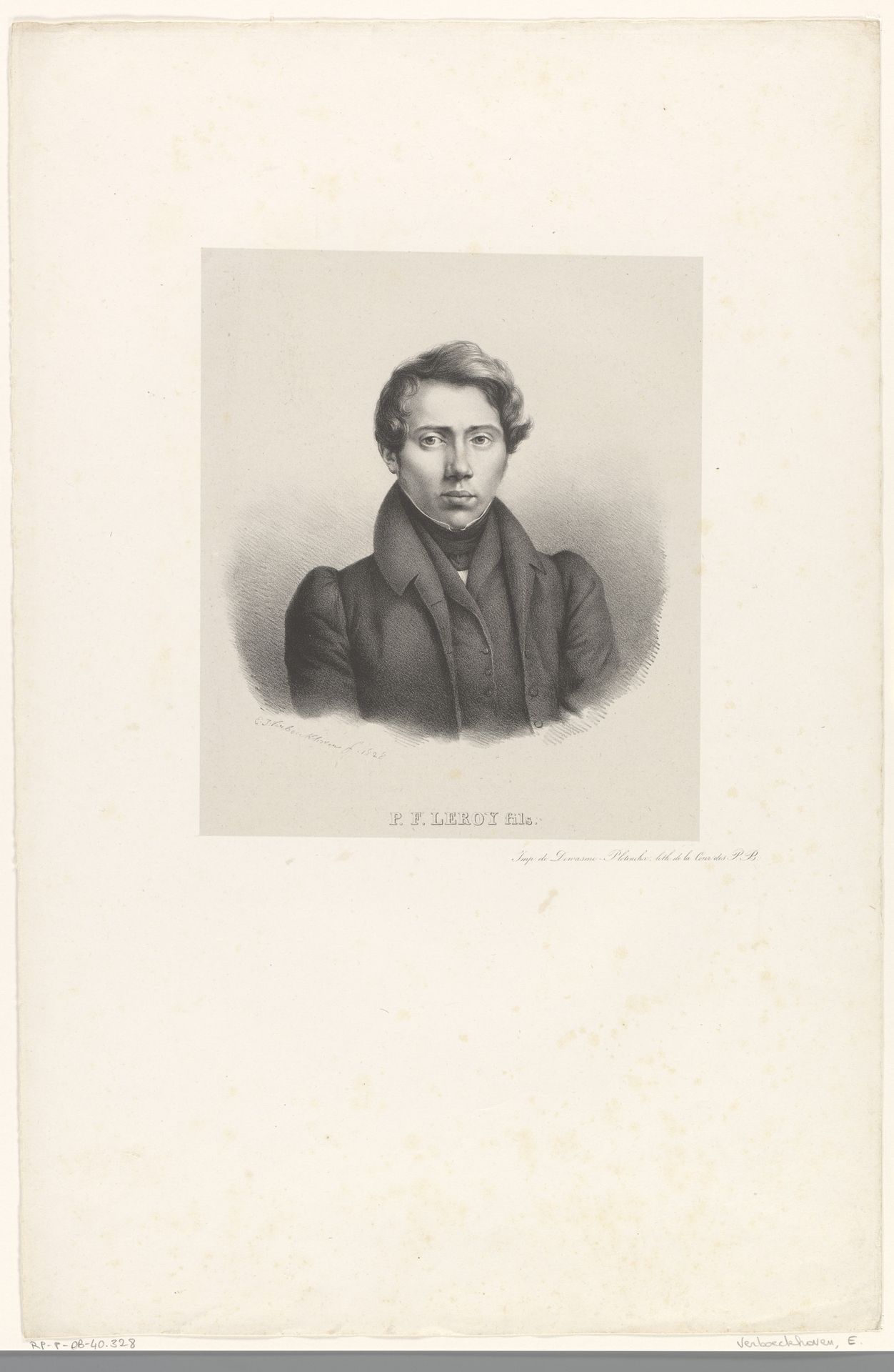Portret van Pierre François Le Roy by Eugène Verboeckhoven