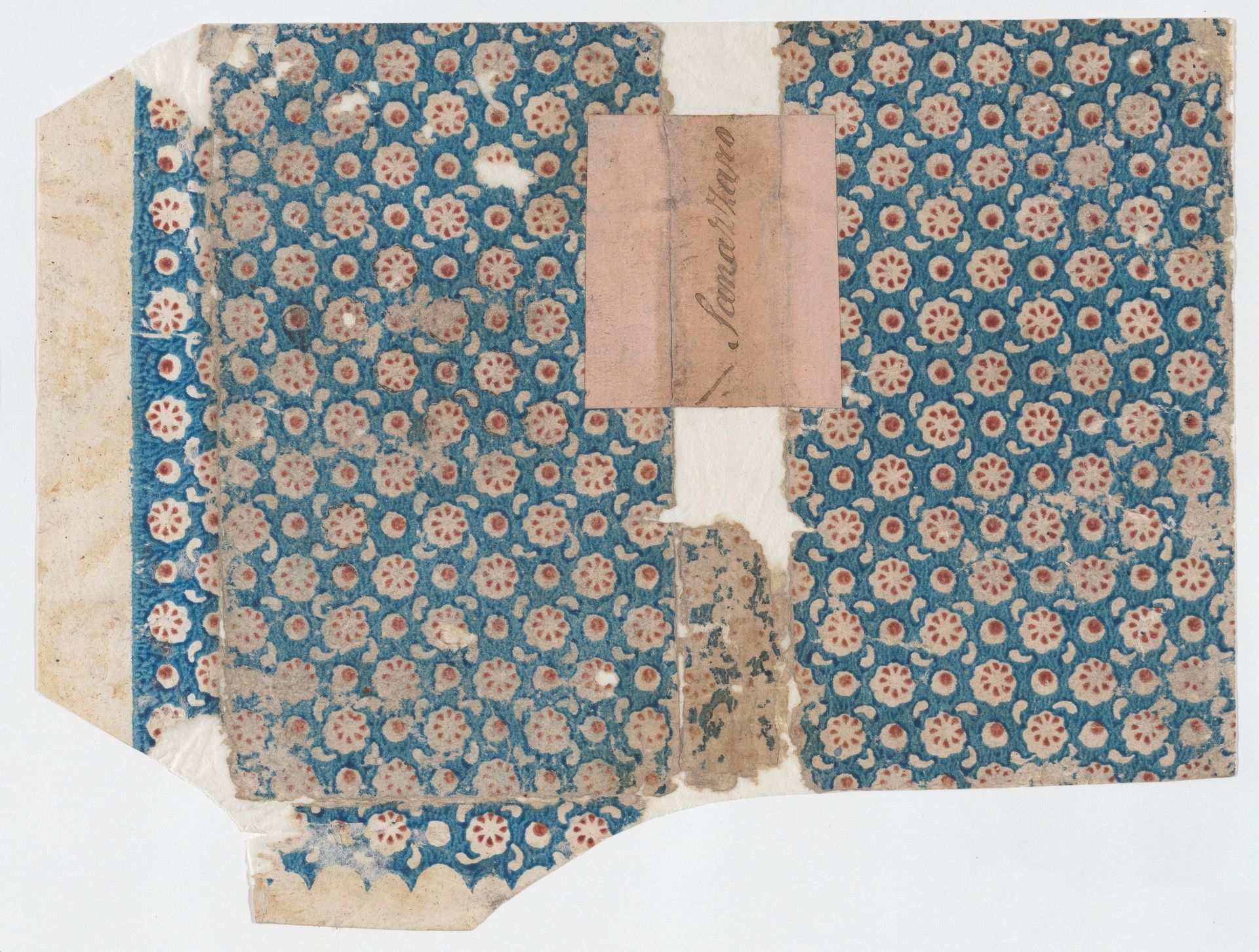 Book cover with overall floral and dot pattern by Anonymous
