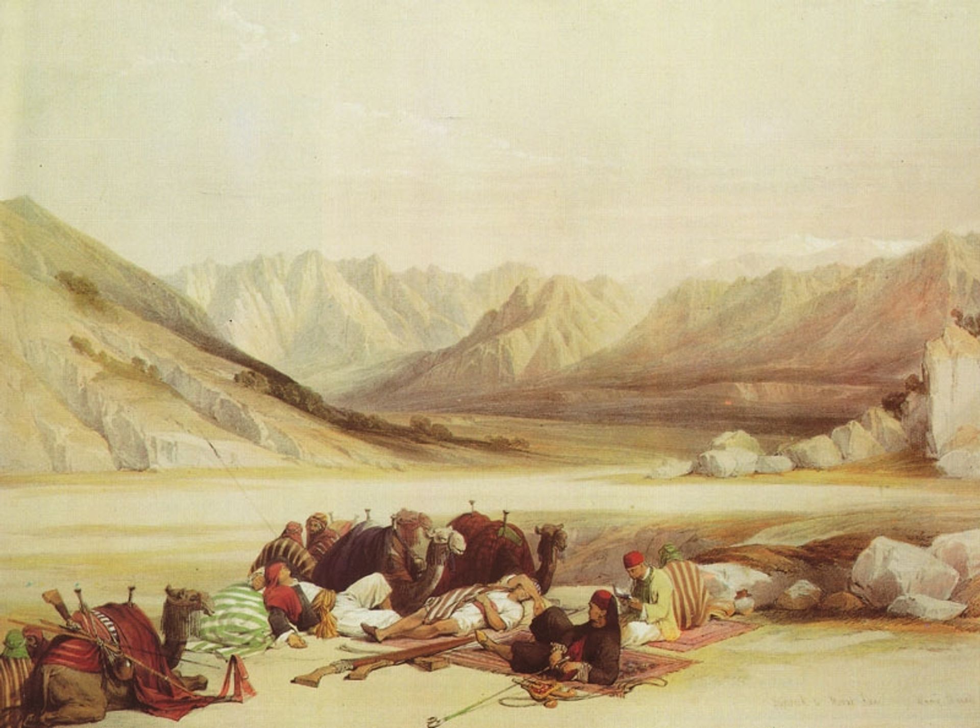 Approach to Mount Sinai by David Roberts