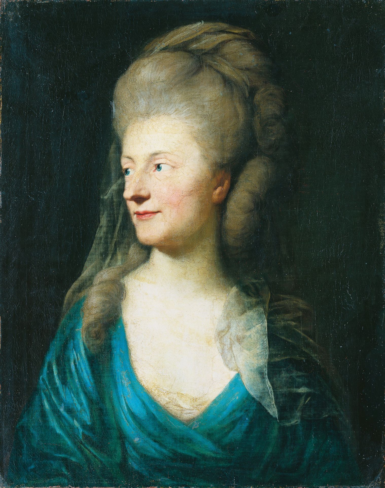 Portrait of Johanna Henriette Louise Countess of Bestucheff-Rumin, née von Carlowitz (1717-1787) (_) by Anton Graff