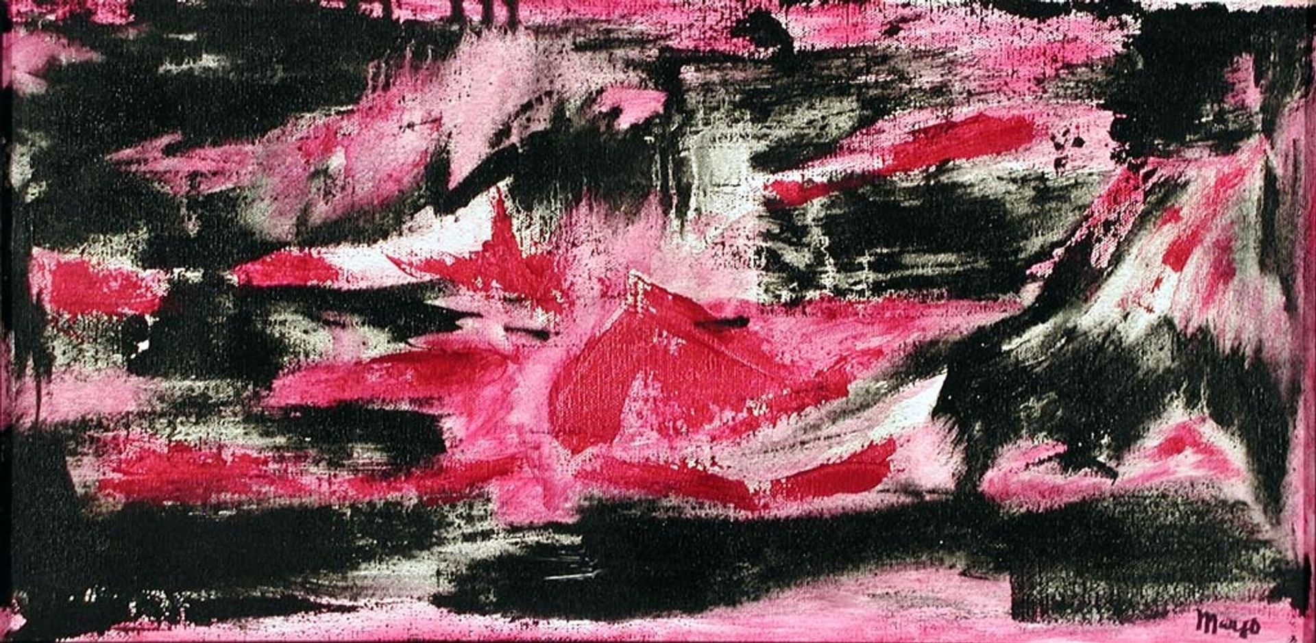 Abstract Composition in Black & Purple by Boris Margo