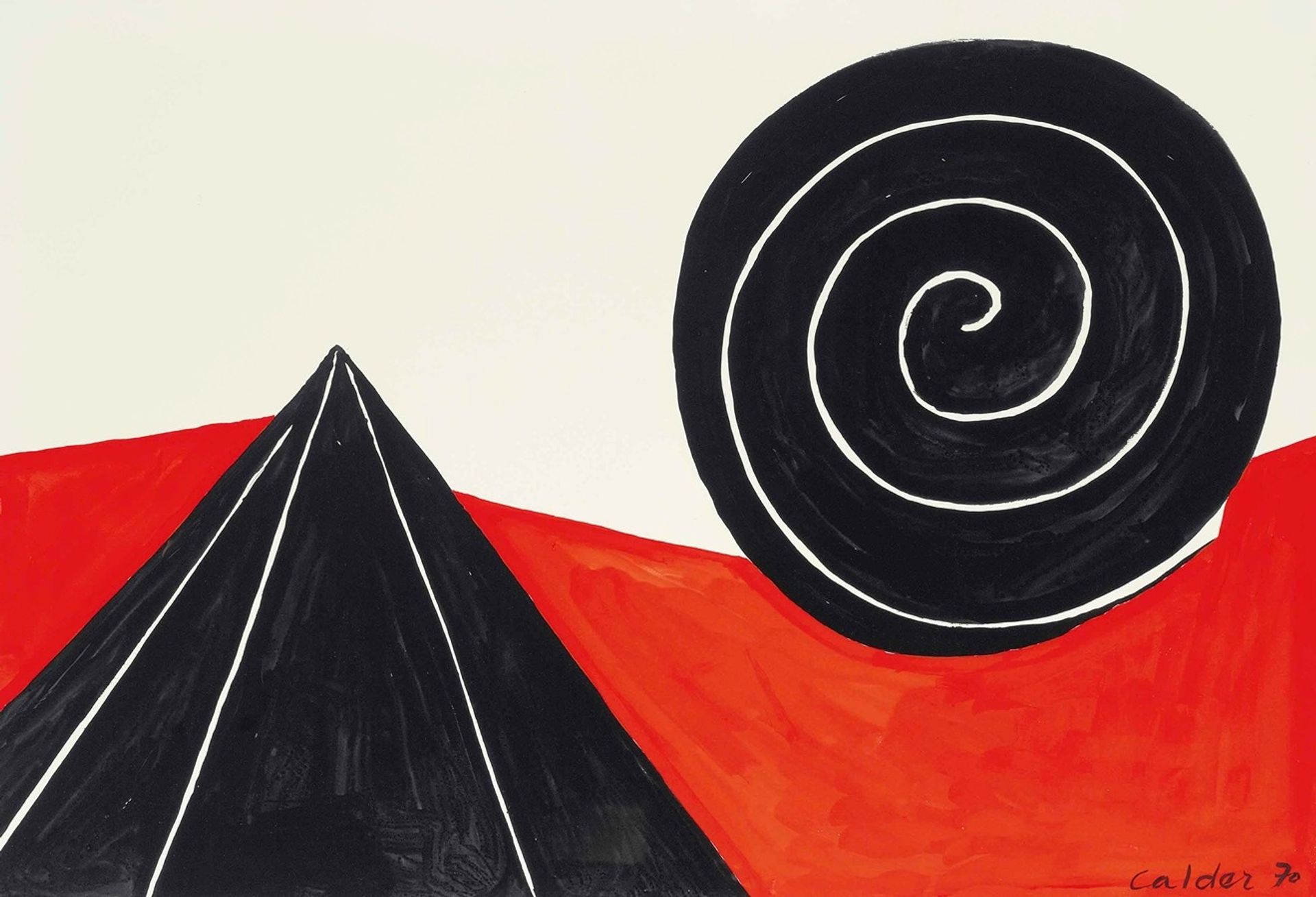 Pyramid and Spiral by Alexander Calder