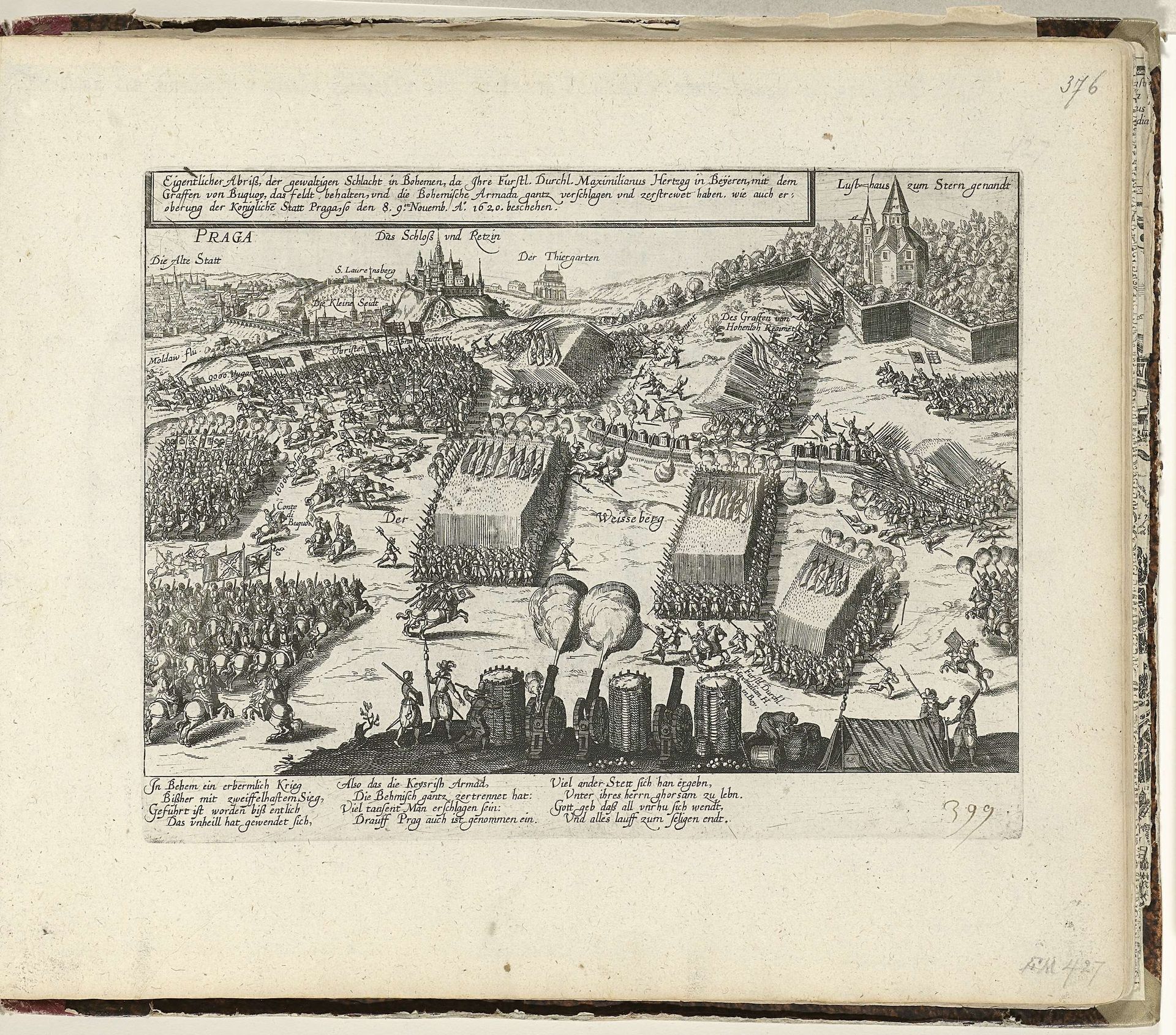 Slag op de Witte Berg bij Praag, 1620 by Frans Hogenberg