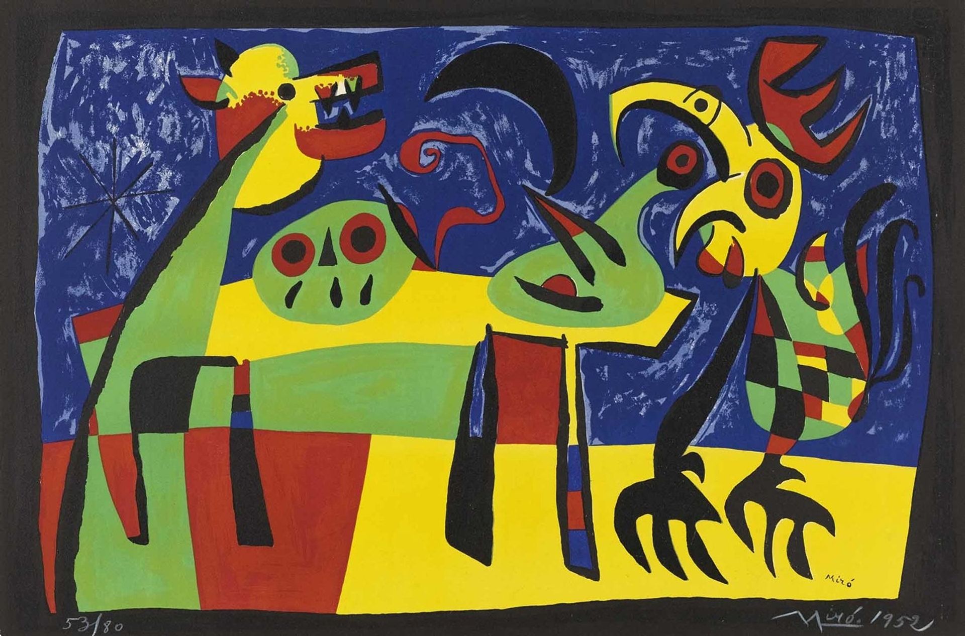 Dog Barking at the Moon by Joan Miró