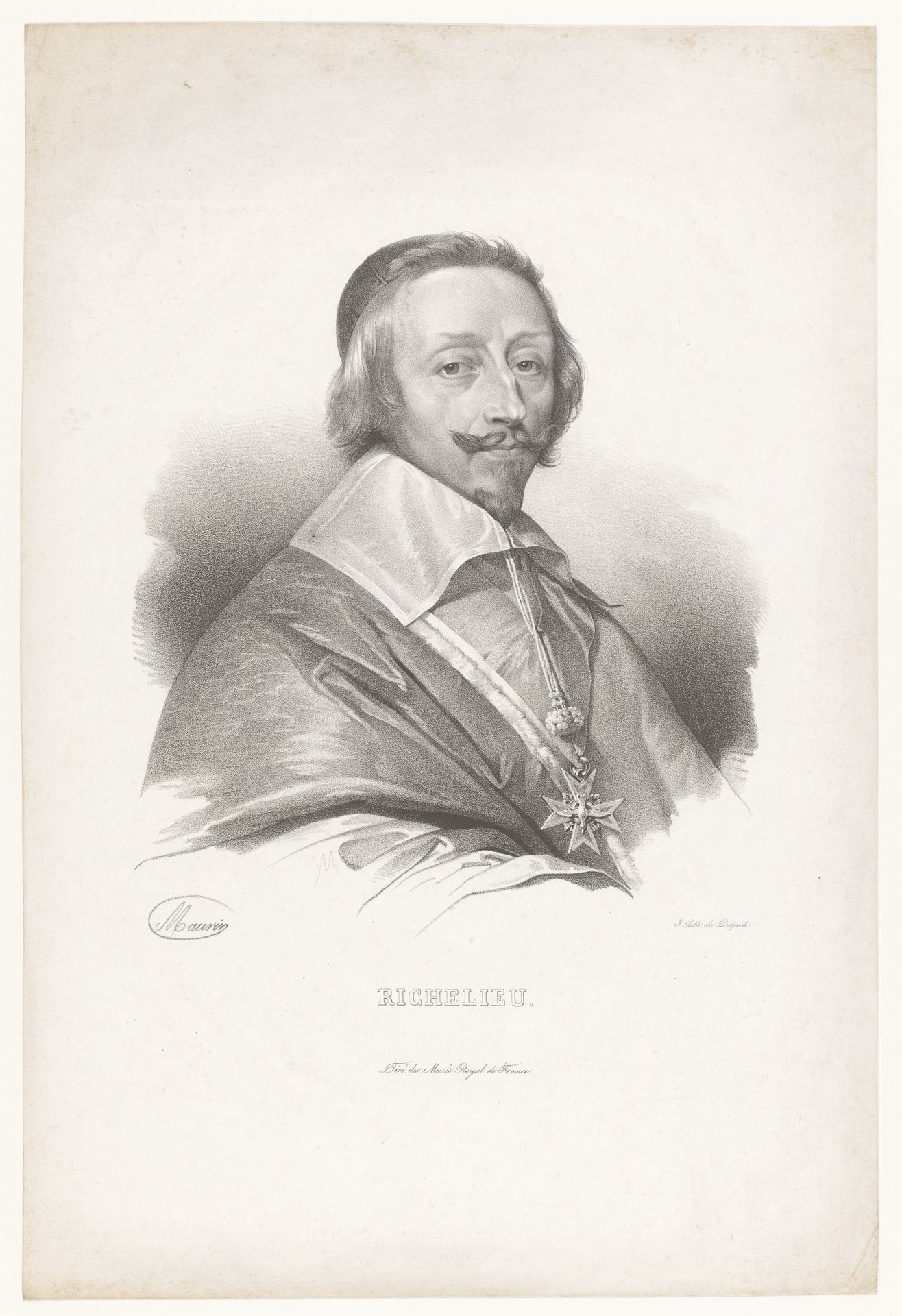 Portret van Armand-Jean du Plessis, hertog van Richelieu by Nicolas Maurin