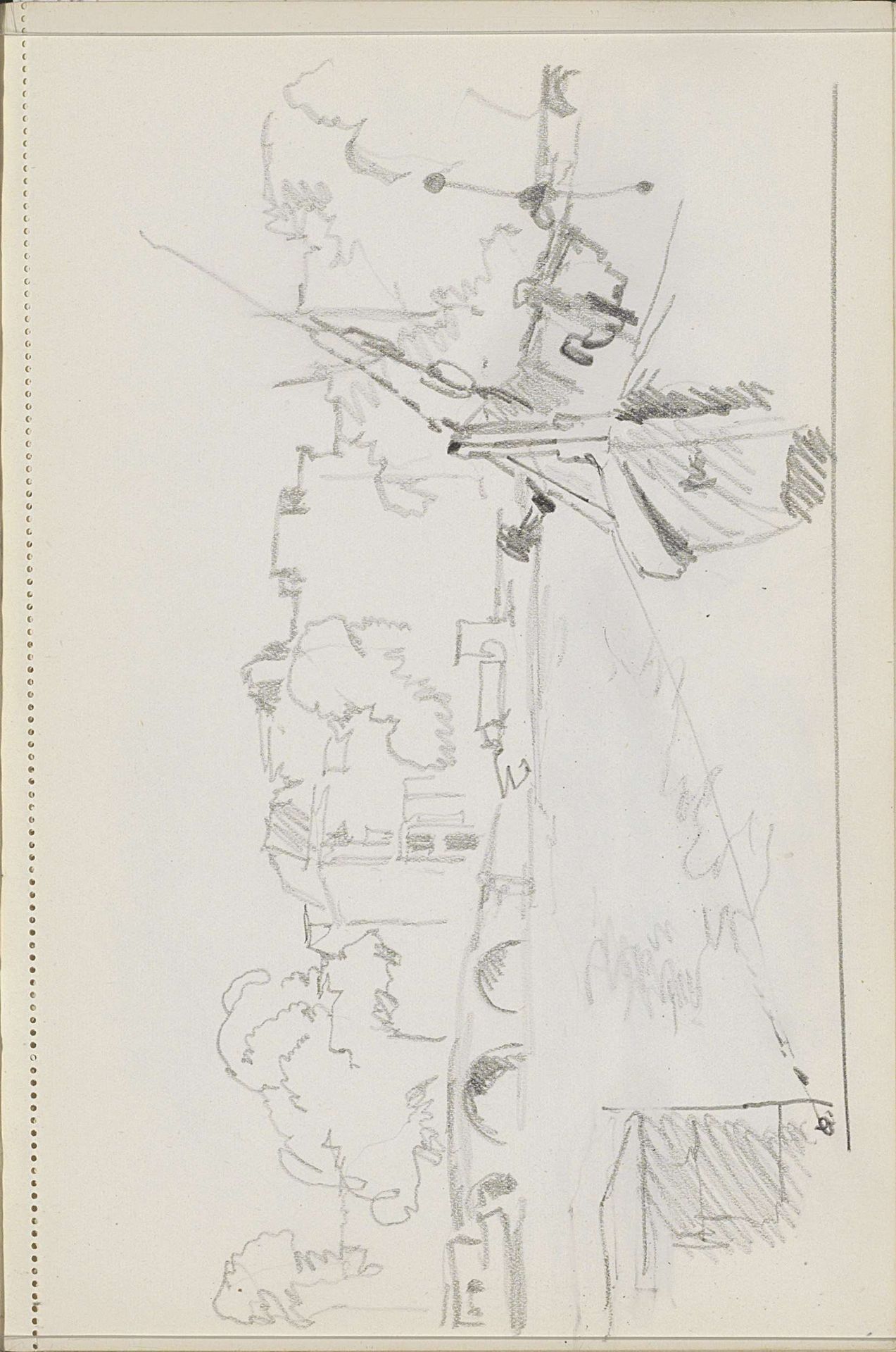 Brug over een kanaal in Amsterdam by Cornelis Vreedenburgh