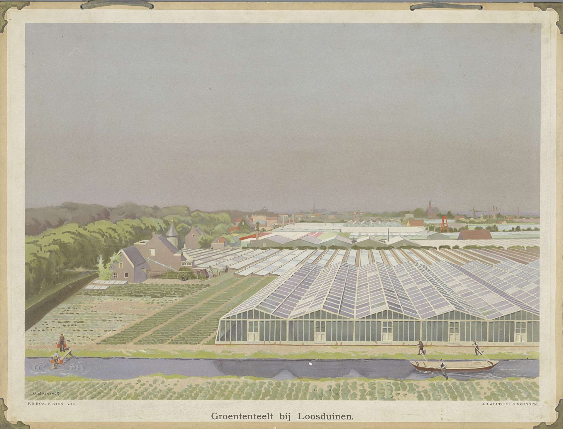 Groententeelt bij Loosduinen by Bernardus Bueninck