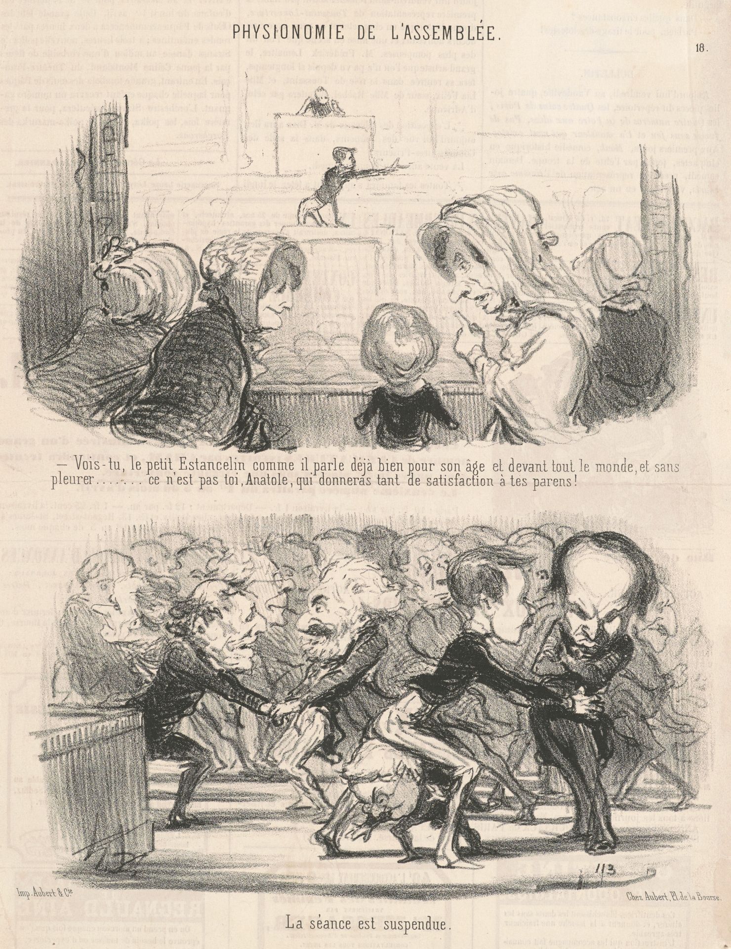 Vois-tu, le petit estancelin comme il parle ... by Honoré Daumier