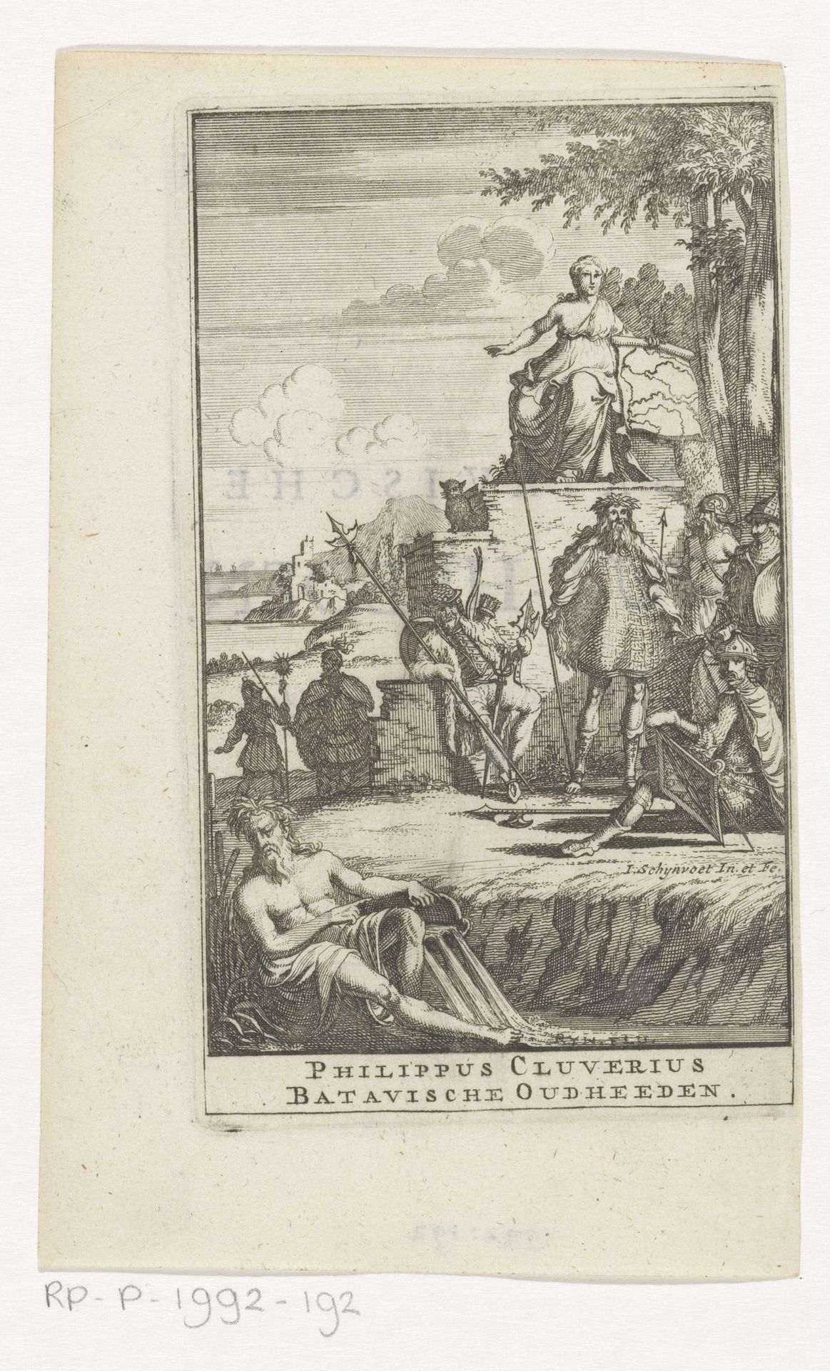 Allegorische voorstelling met soldaten en Batavia by Jacobus Schijnvoet