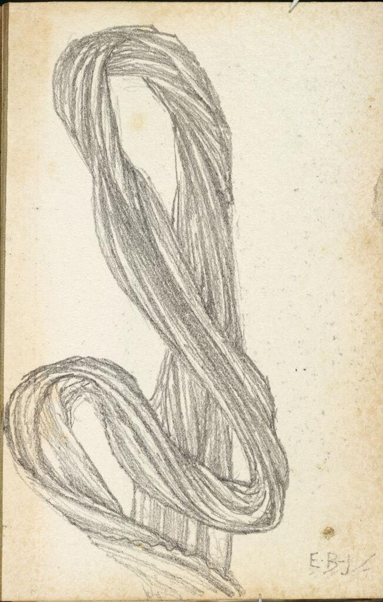 Drapery Study; verso: Drapery Study by Edward Burne-Jones