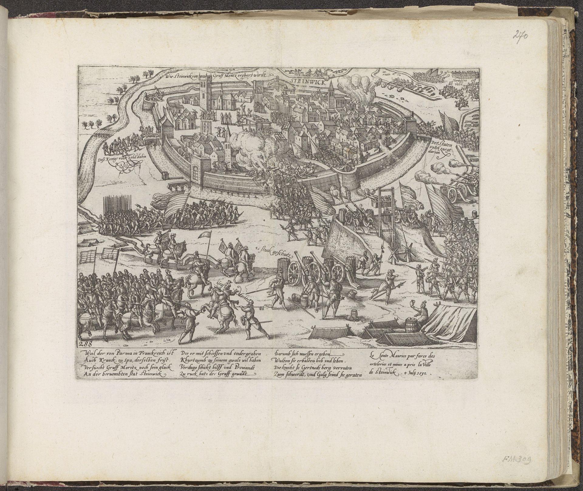 Inname van Steenwijk door Maurits, 1592 by Frans Hogenberg