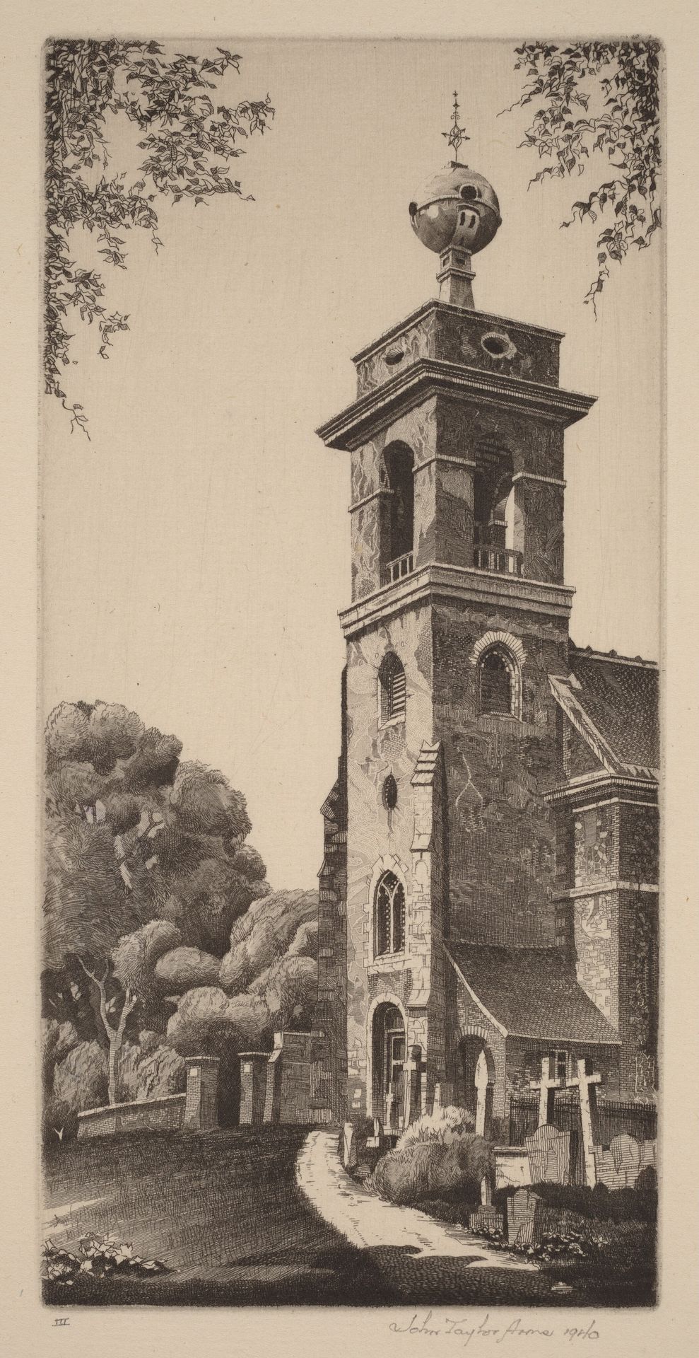 Stranger in England, St. Lawrence, West Wycombe, Buckinghamshire by John Taylor Arms