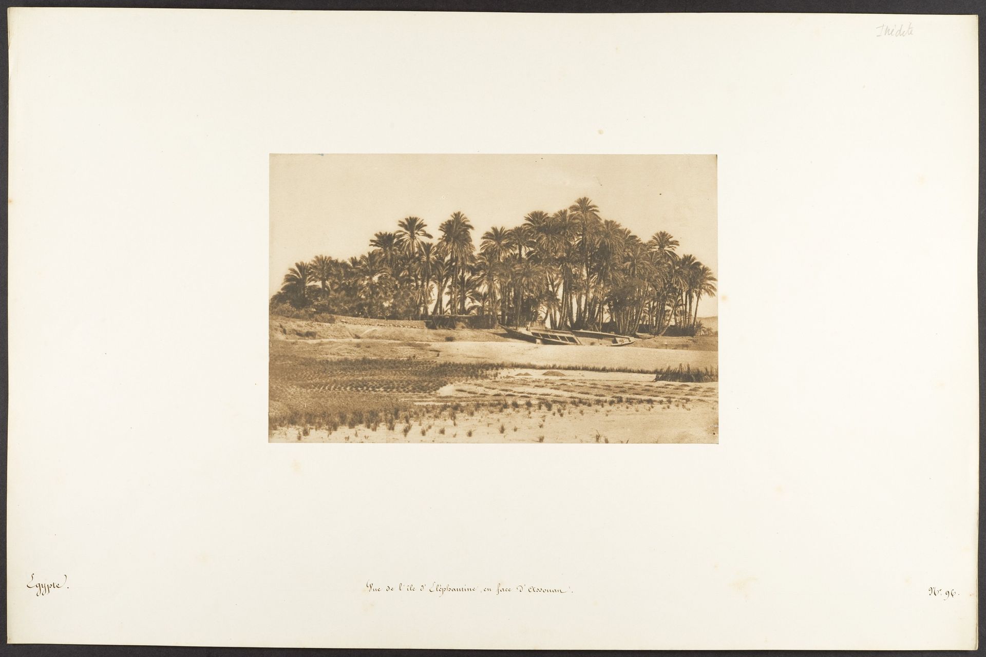 Vue de l'île d'Eléphantine, en face d'Assouan by Maxime Du Camp