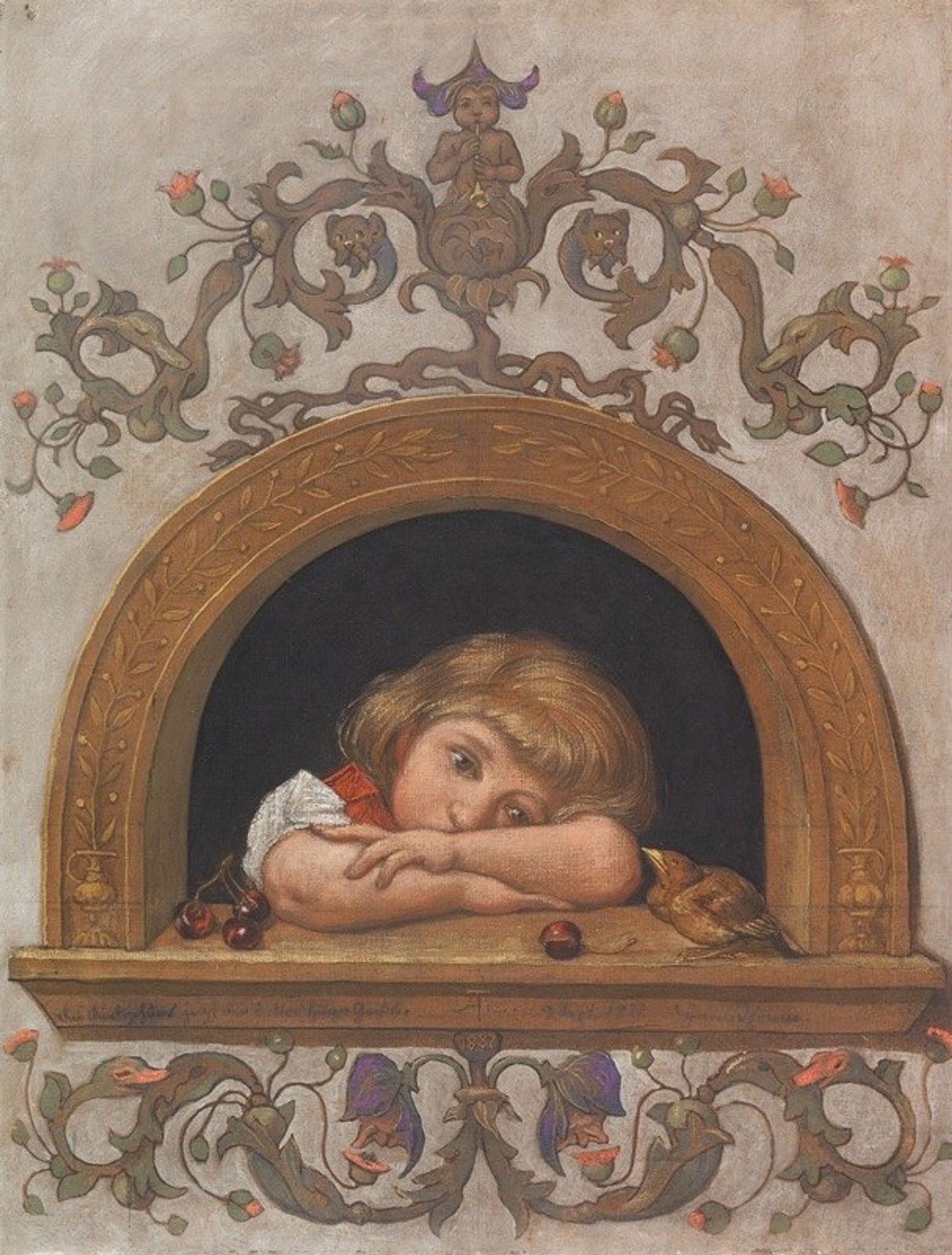 Ella am halbrunden Fenster by Hans Thoma