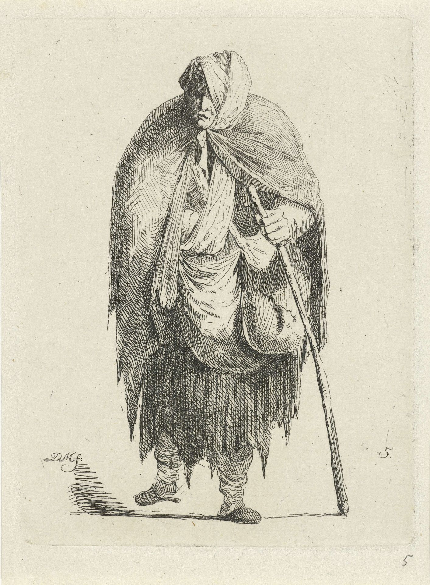 Vrouw in lompen by Anthonie Willem Hendrik Nolthenius de Man