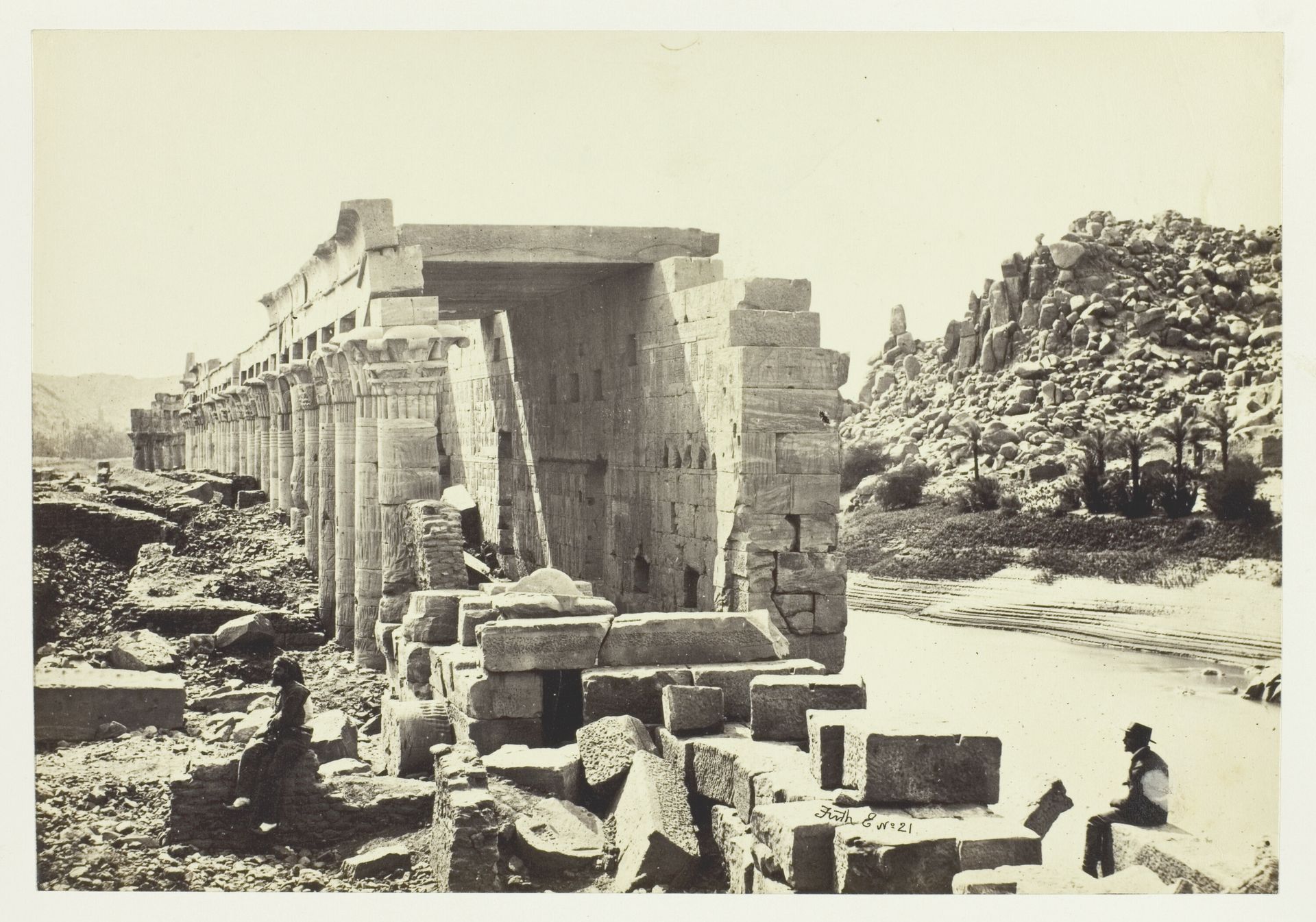 The Colonnade, Island of Philæ by Francis Frith