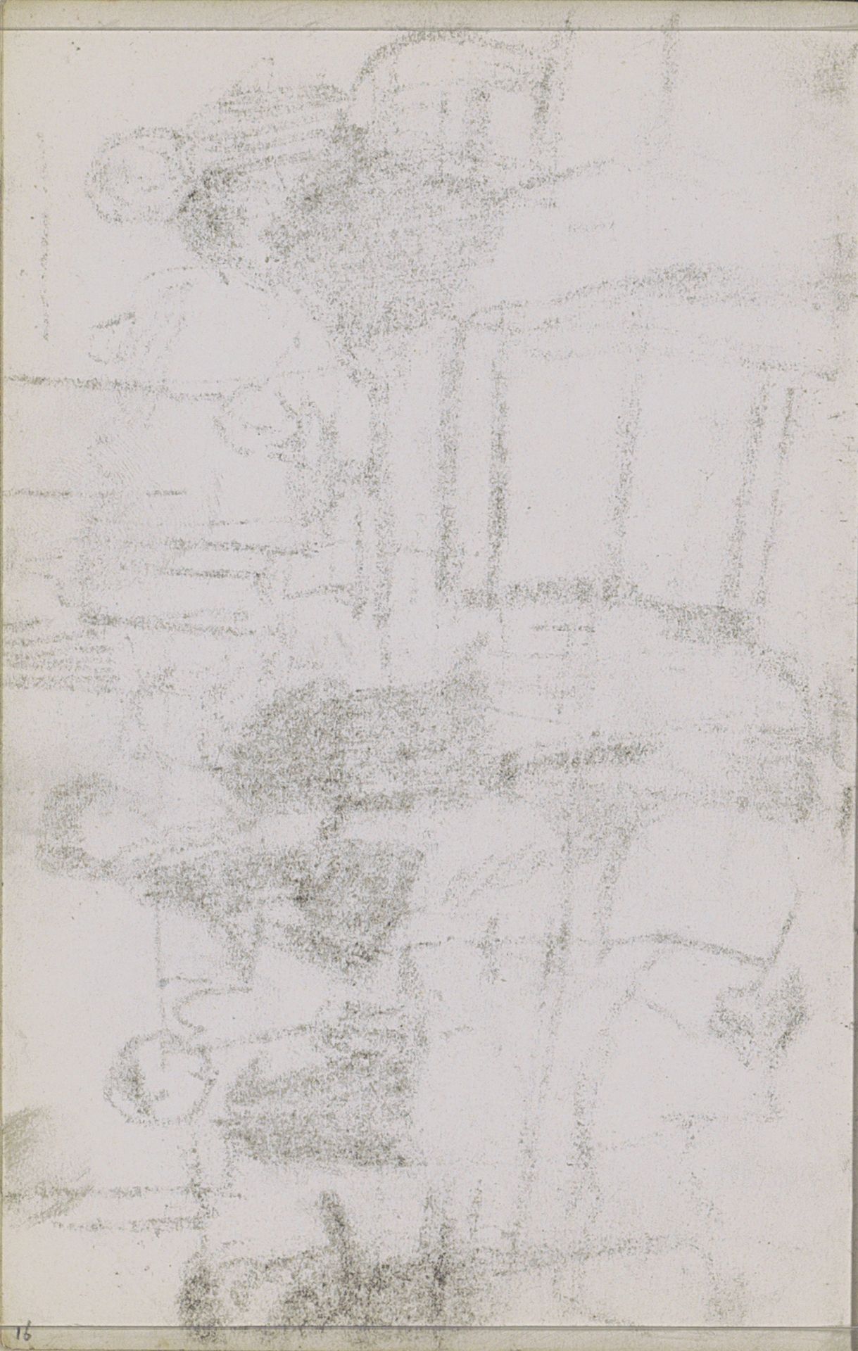 Abklatsch van de krijttekening op pagina 17 by Isaac Israels