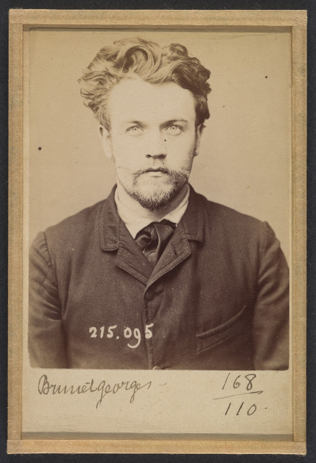 Brunet. Georges. 25 ans, né à Paris. Menuisier. Anarchiste. 4/2/94. by Alphonse Bertillon