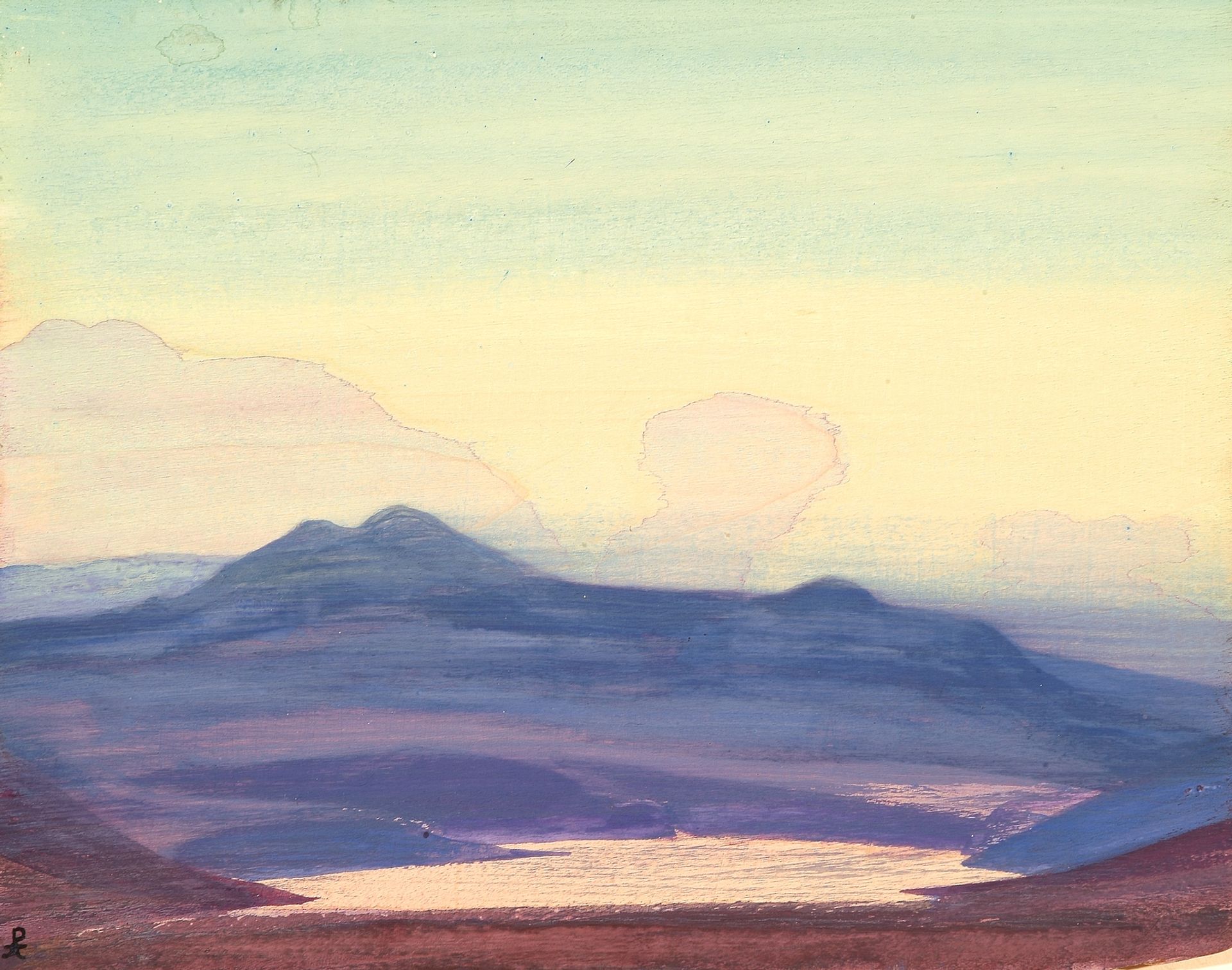 Study of mountains by Nicholas Roerich
